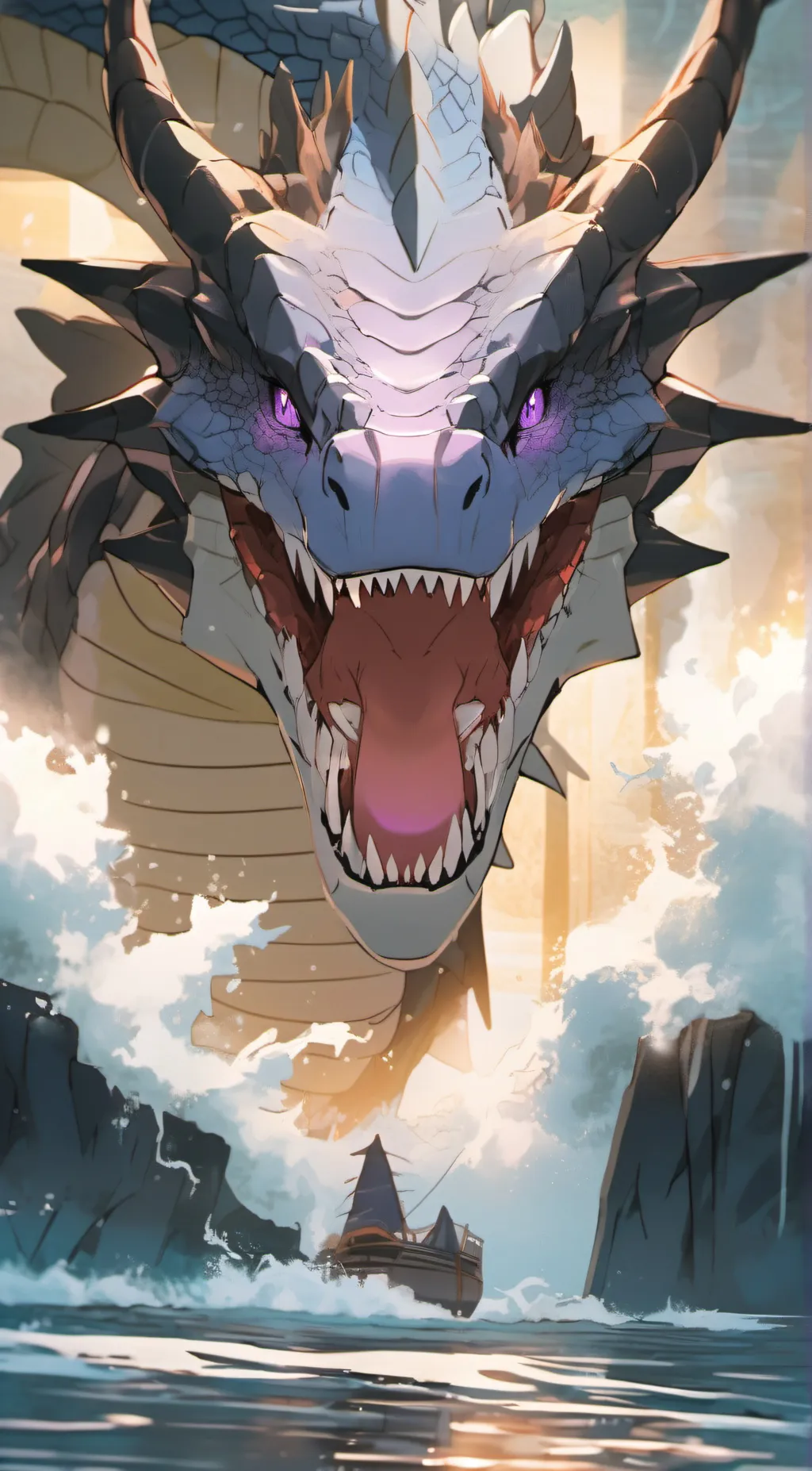 ai character: Purpleye background