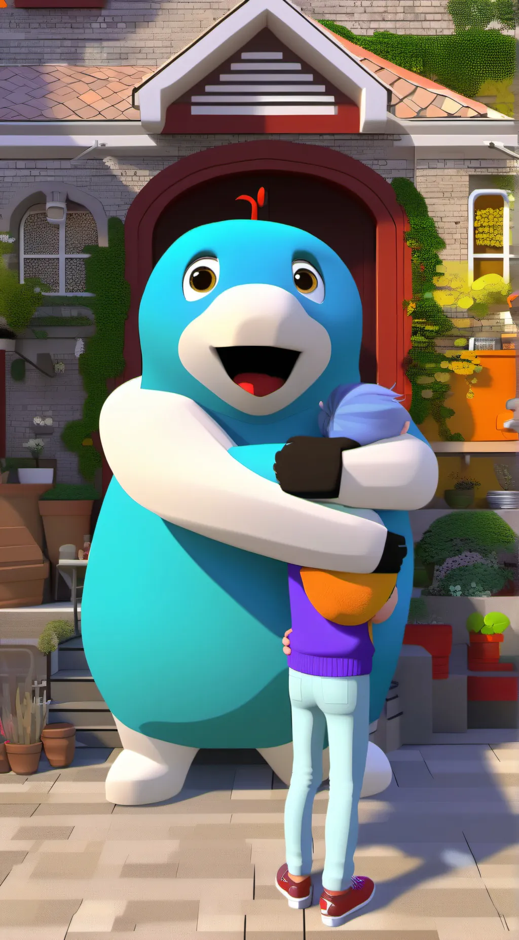 ai character: Hug background