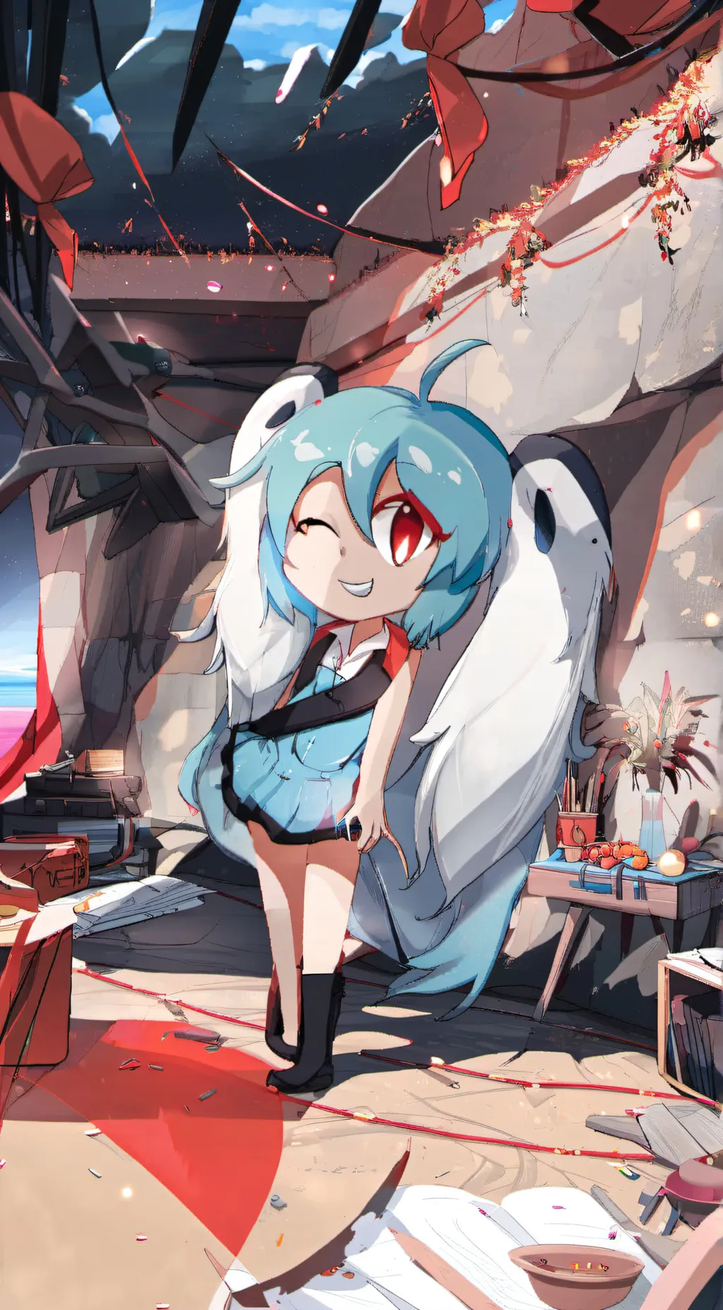 ai character: 🩵Sky🩵 (FNF) background