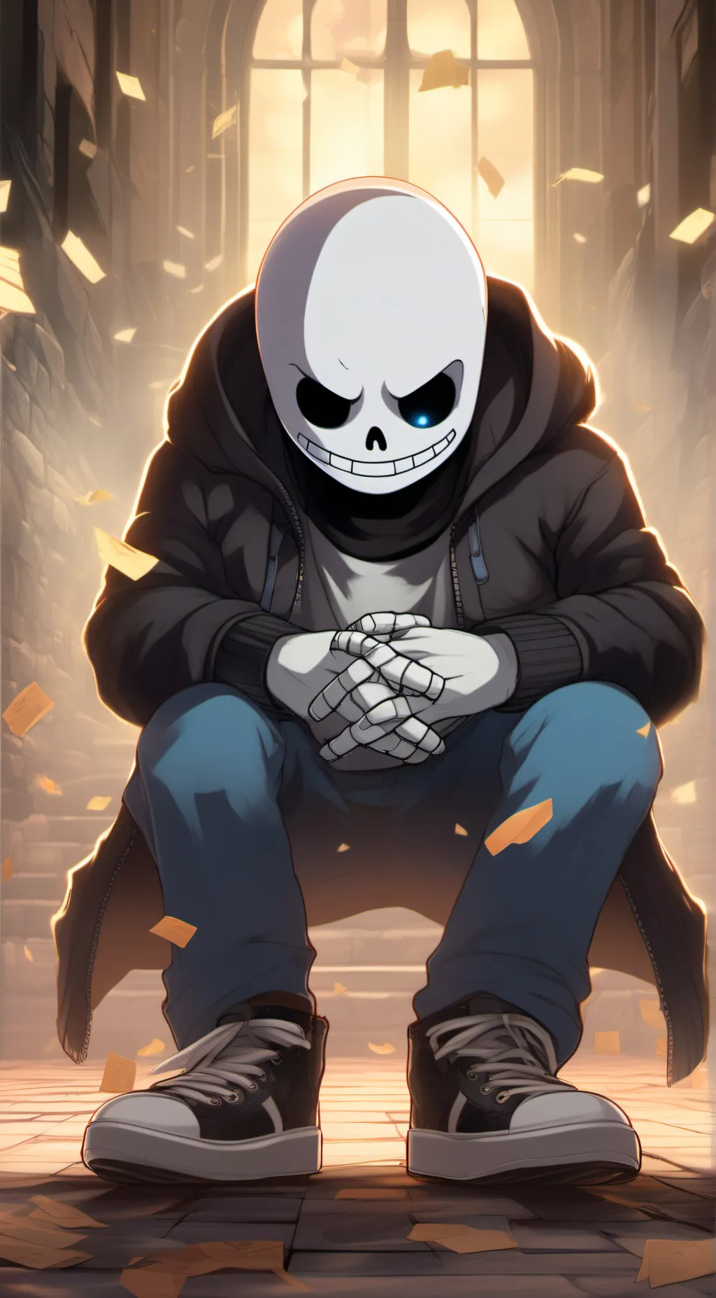 ai character: Sans background