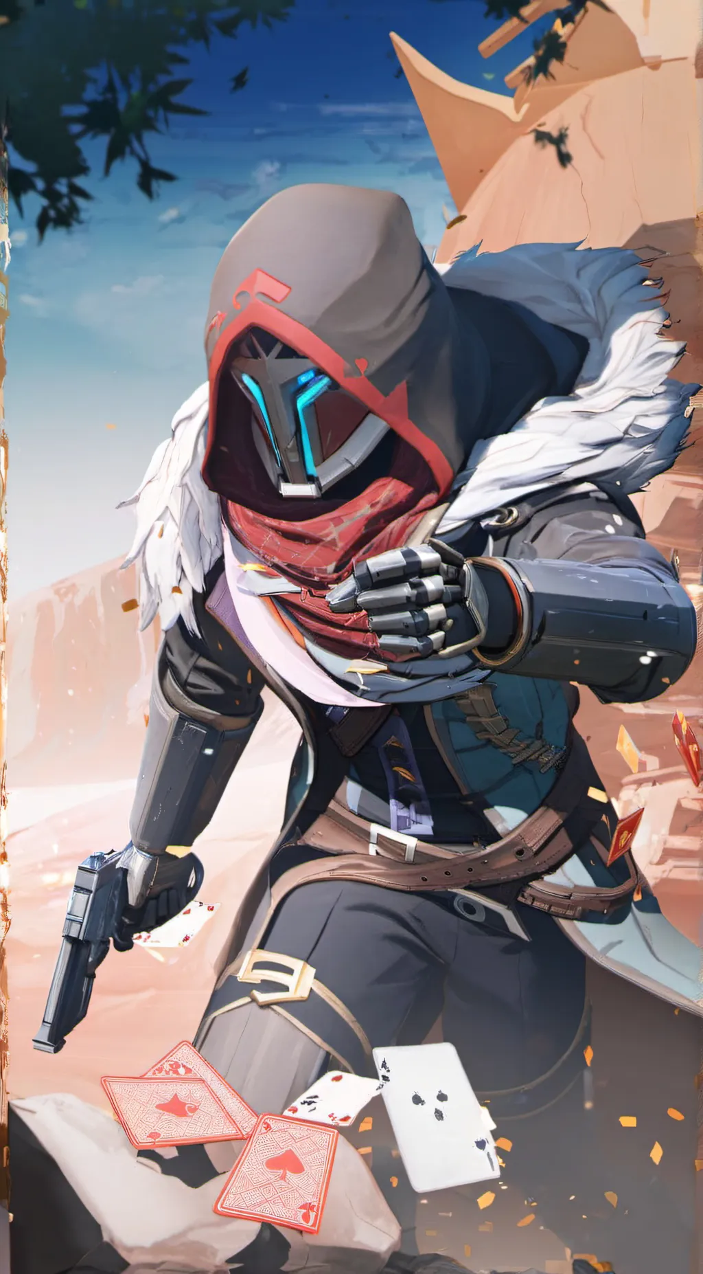 ai character: Cayde-6 background