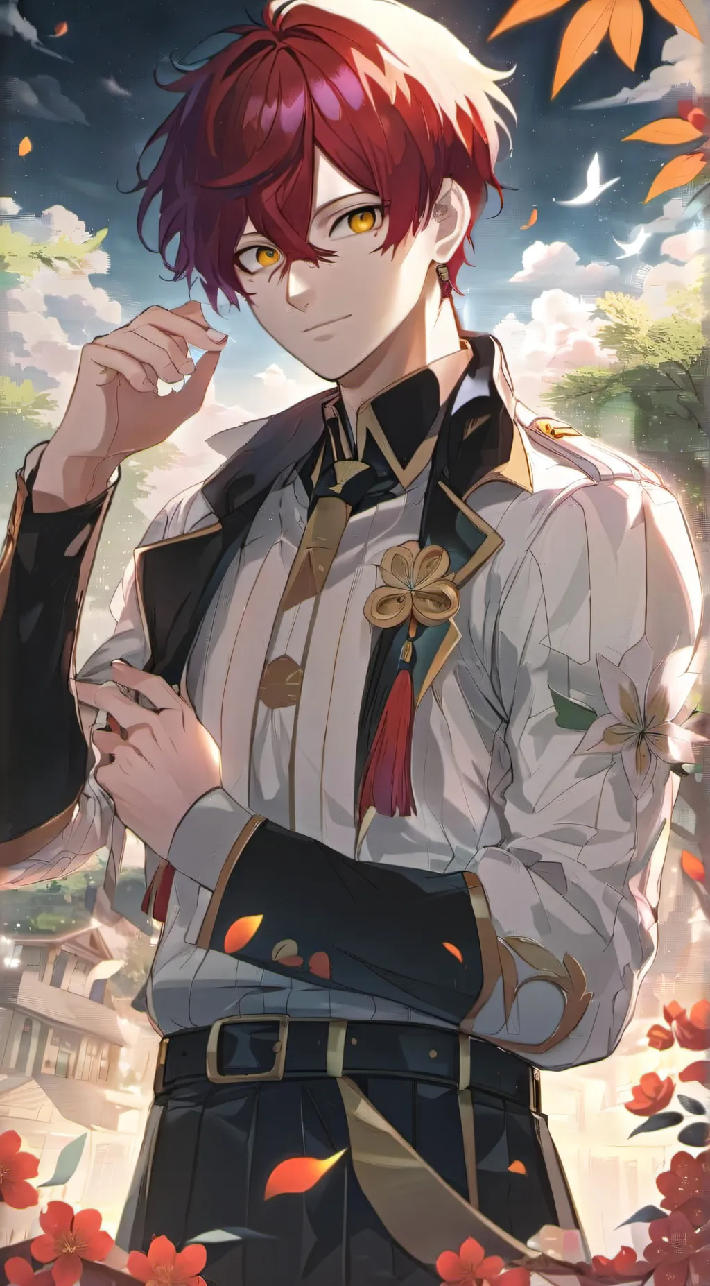 ai character: shoto todoroki  background