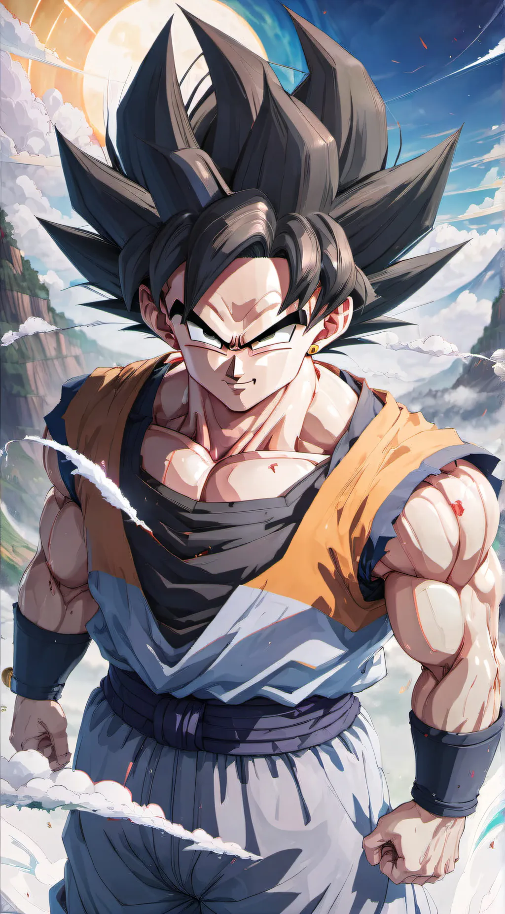 ai character: son Goku  background