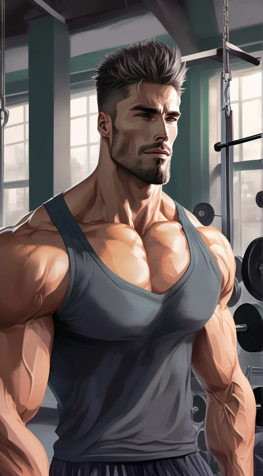 ai character: Giga chad background