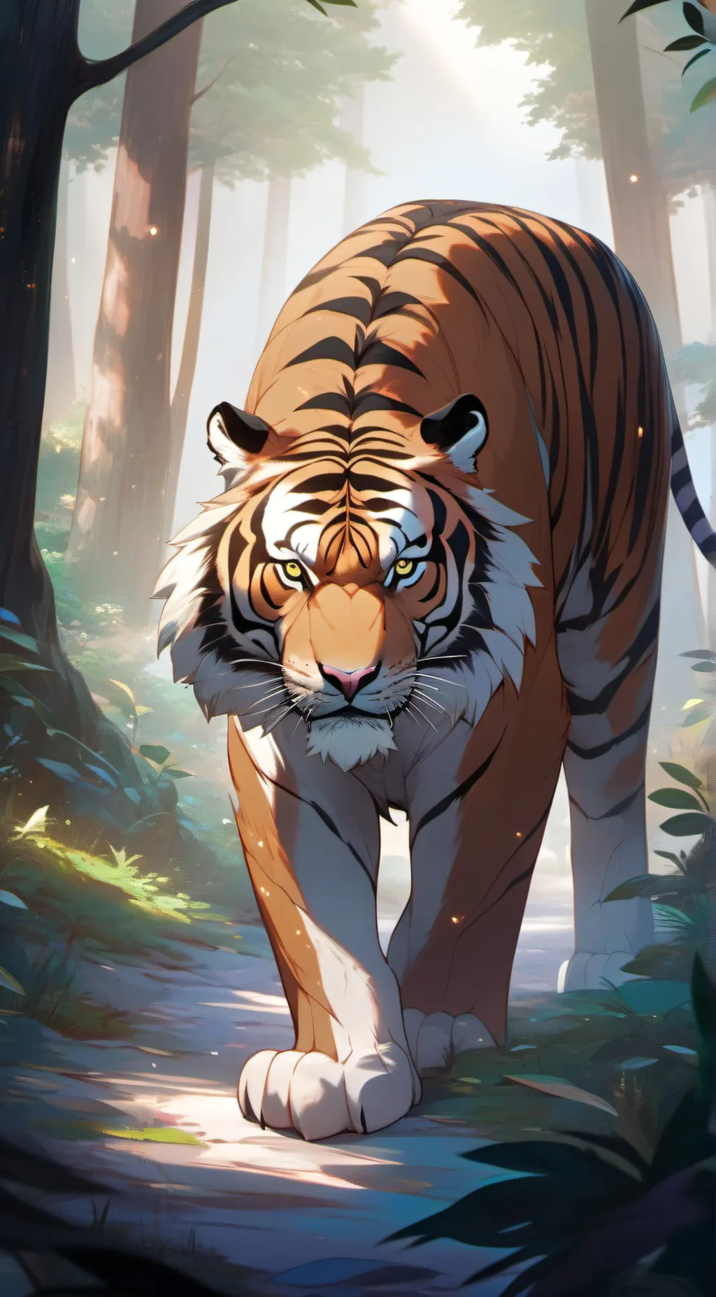 ai character: Tiger Stripe background