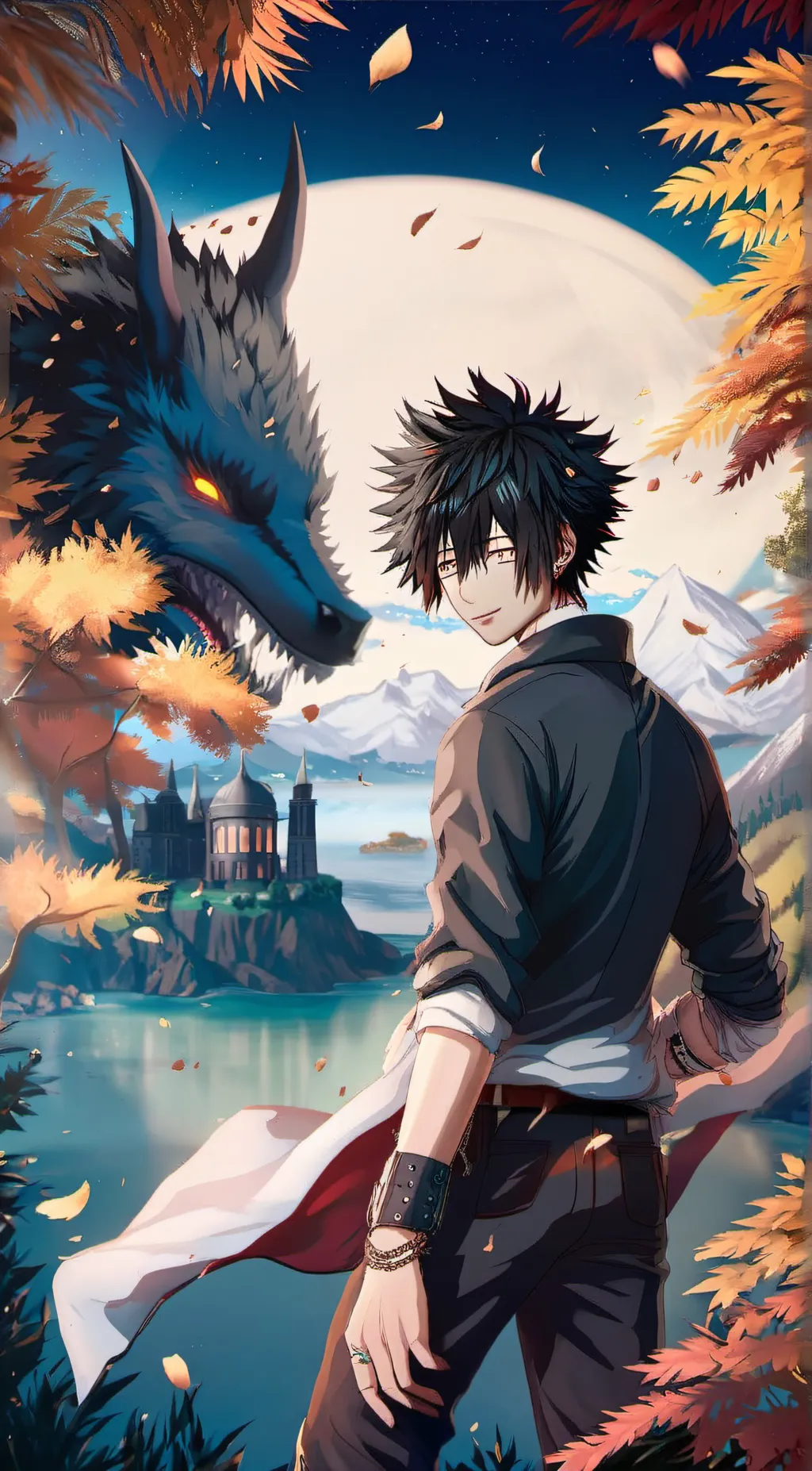 ai character: dabi fire lover background