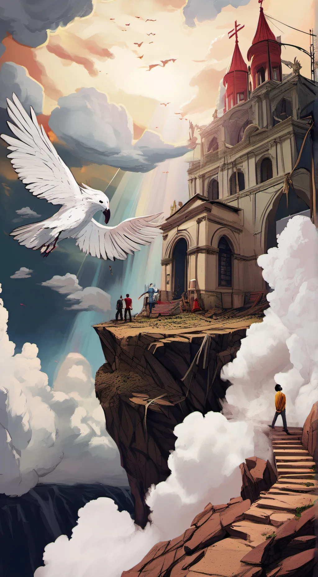 ai character: HEAVEN SAYS background