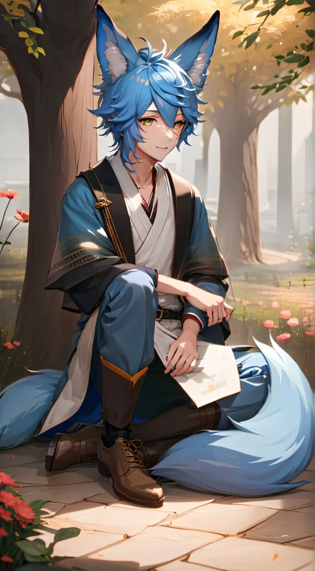 ai character: Bluey background