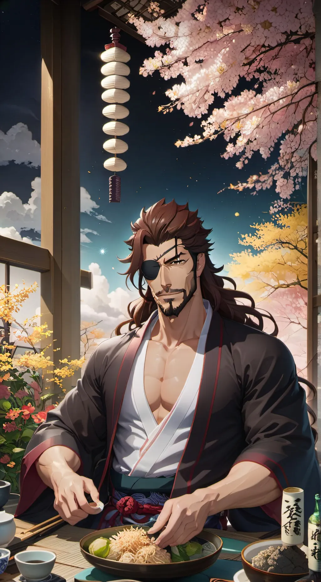 ai character: Shunsui Kyoraku background