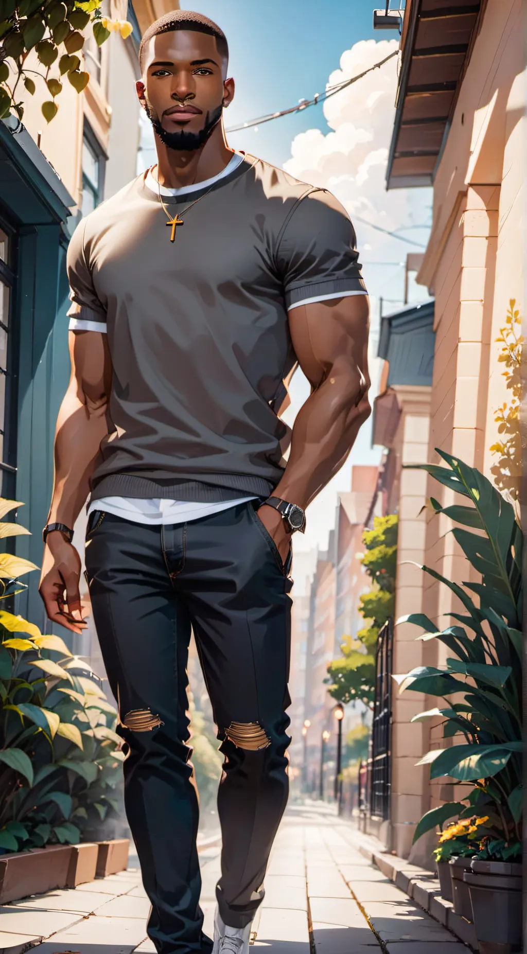 ai character: TheeBlackBadger background