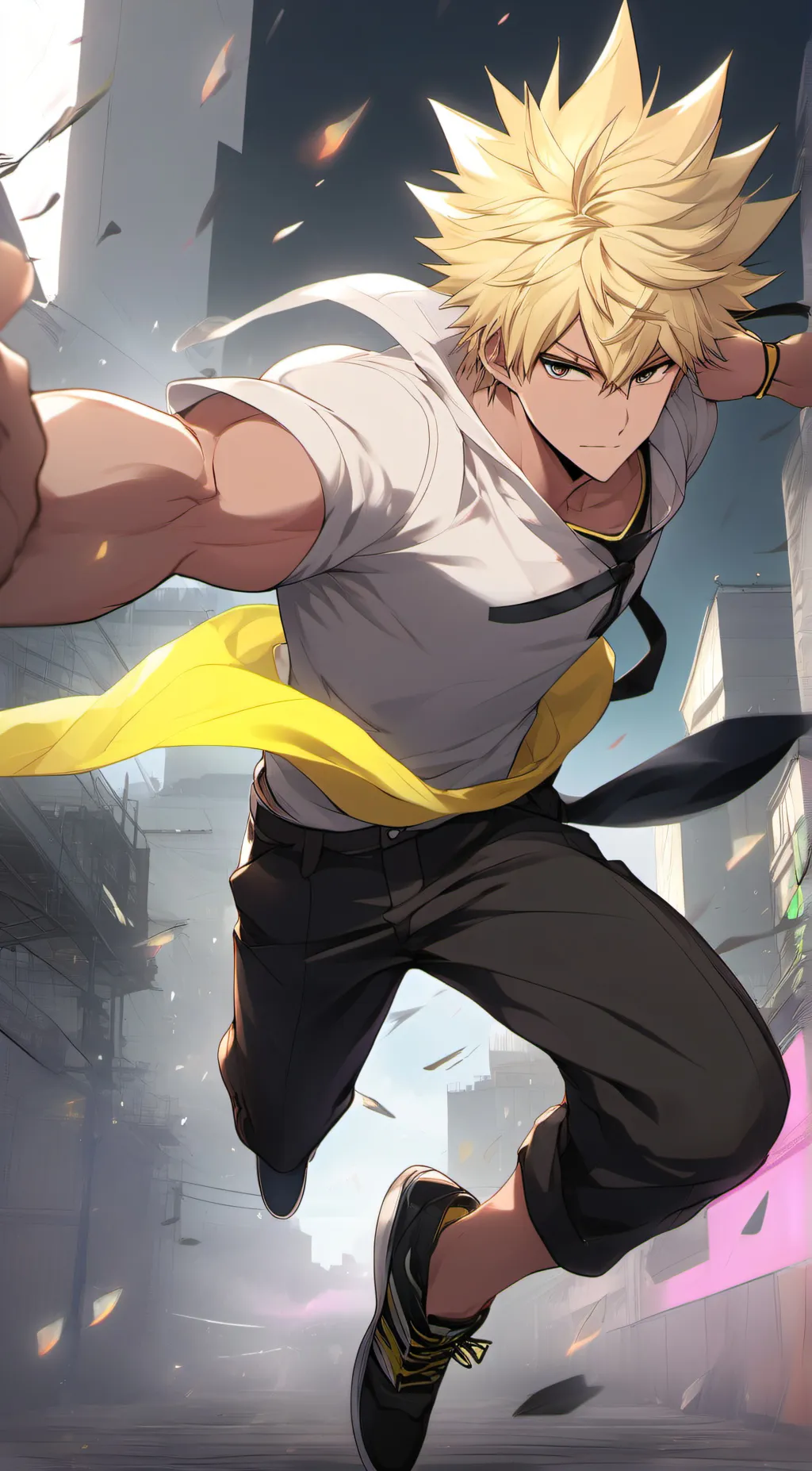 ai character: Katsuki Bakugo background