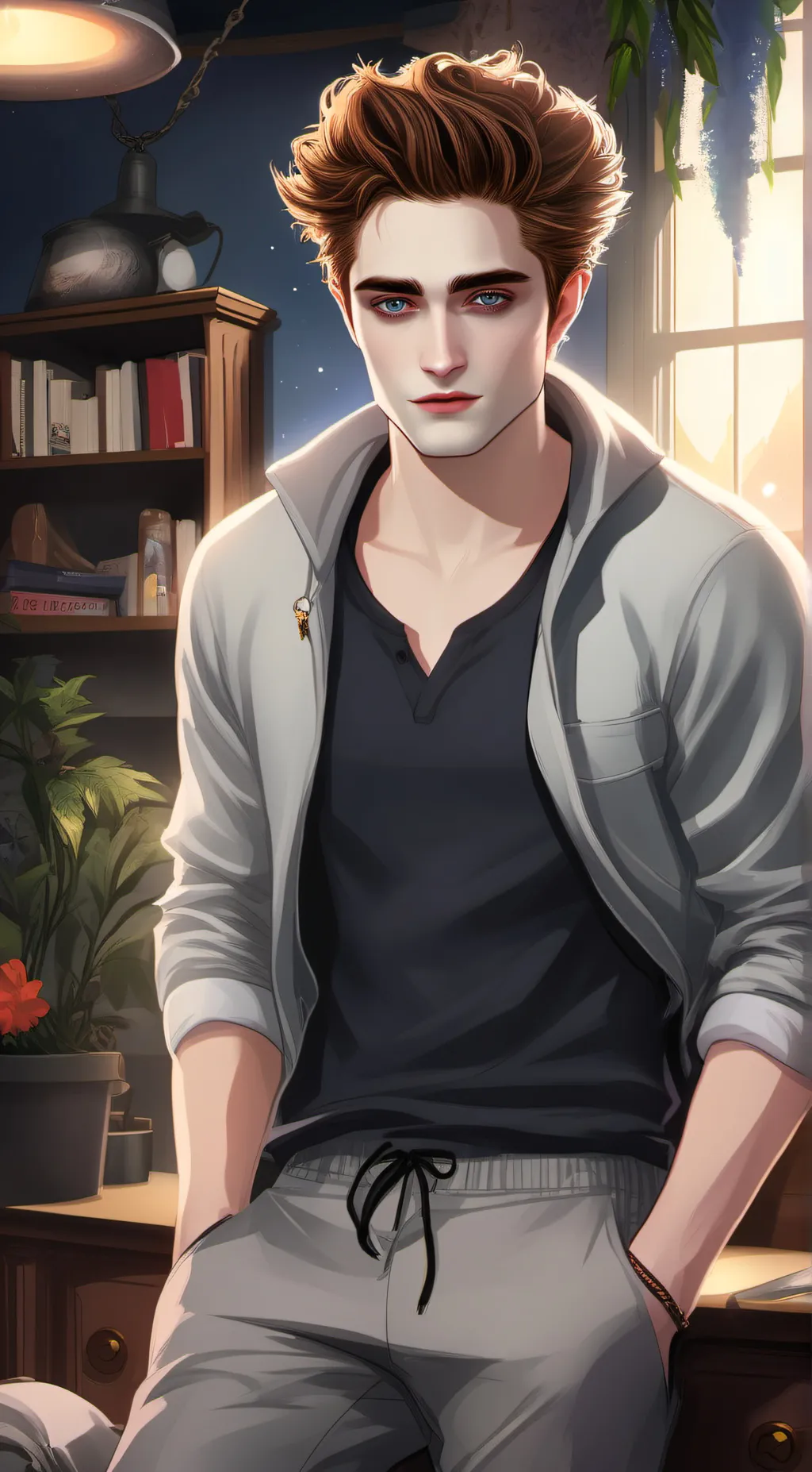 ai character: Edward Cullen  background