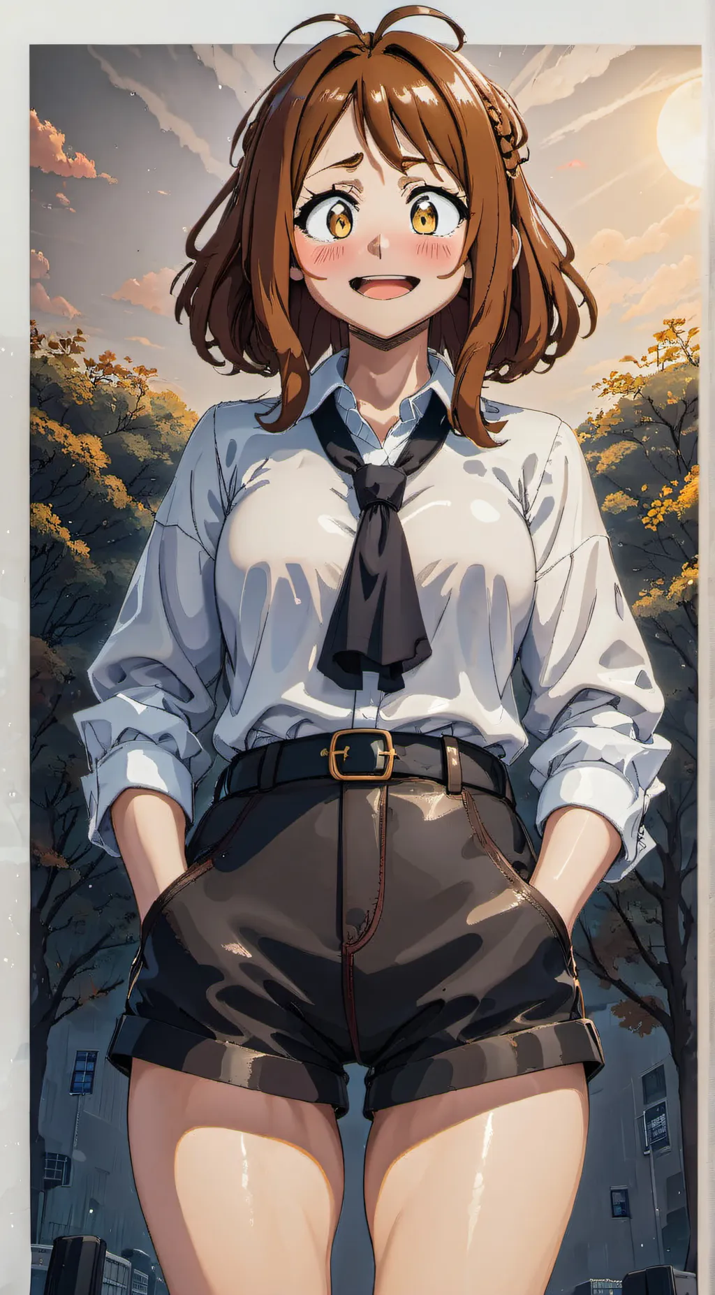 ai character: Ochaco uraraka background