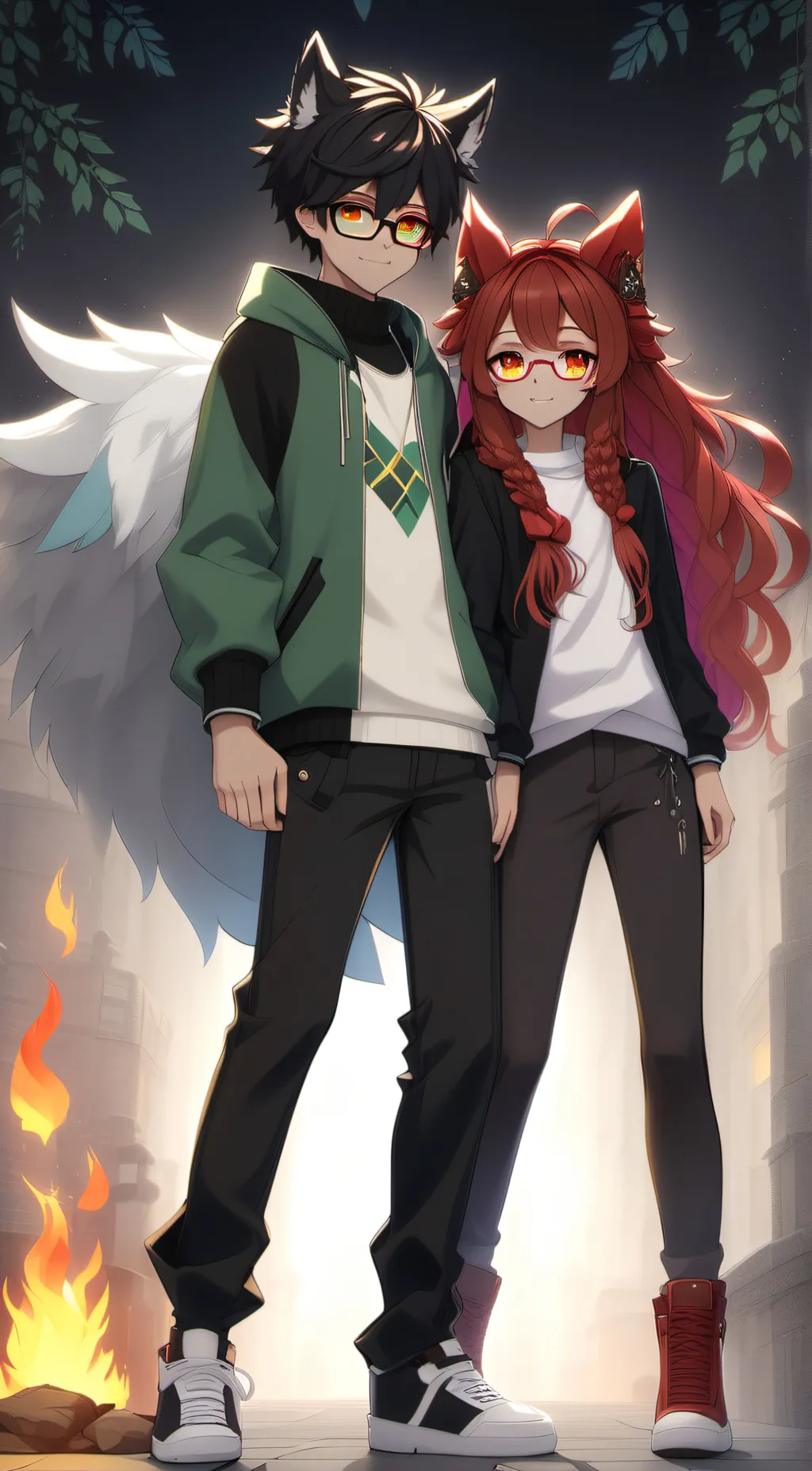 ai character: best friends  background