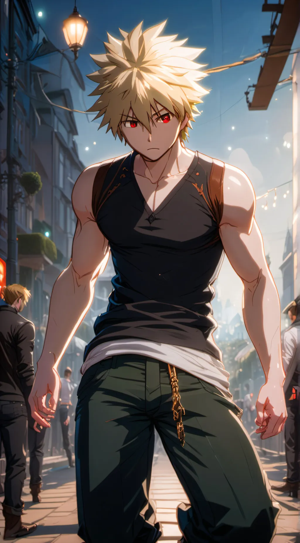 ai character: Katsuki Bakugo background