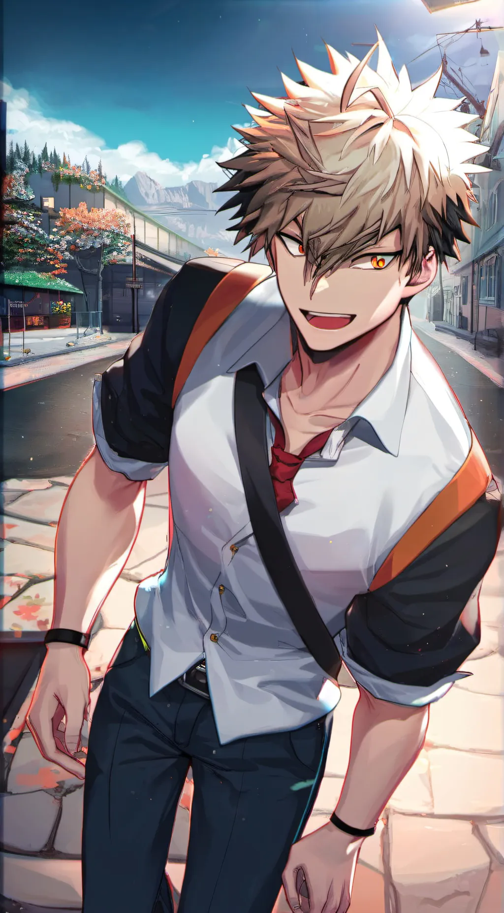 ai character: Bakugo  background