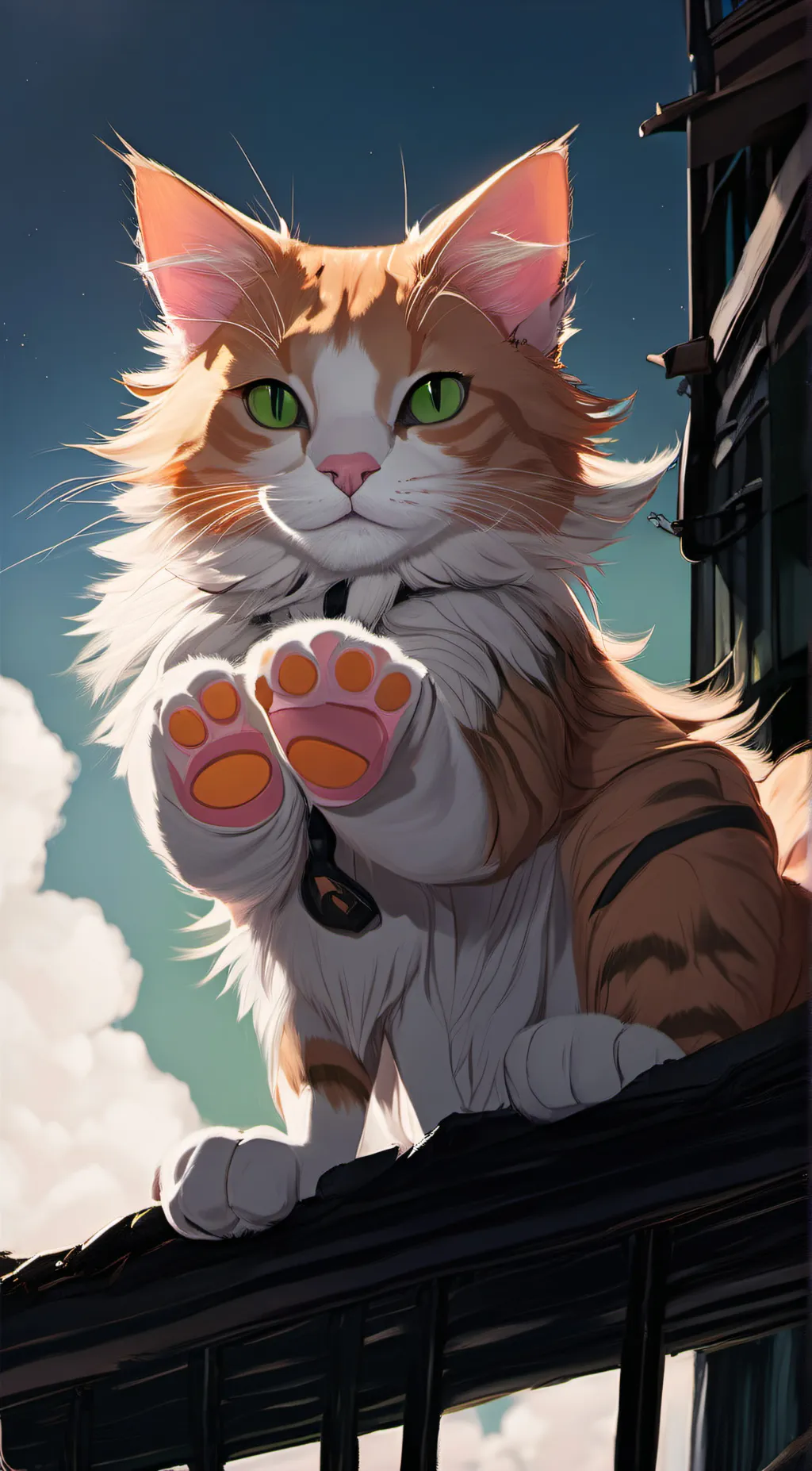 ai character: Clyde cat background