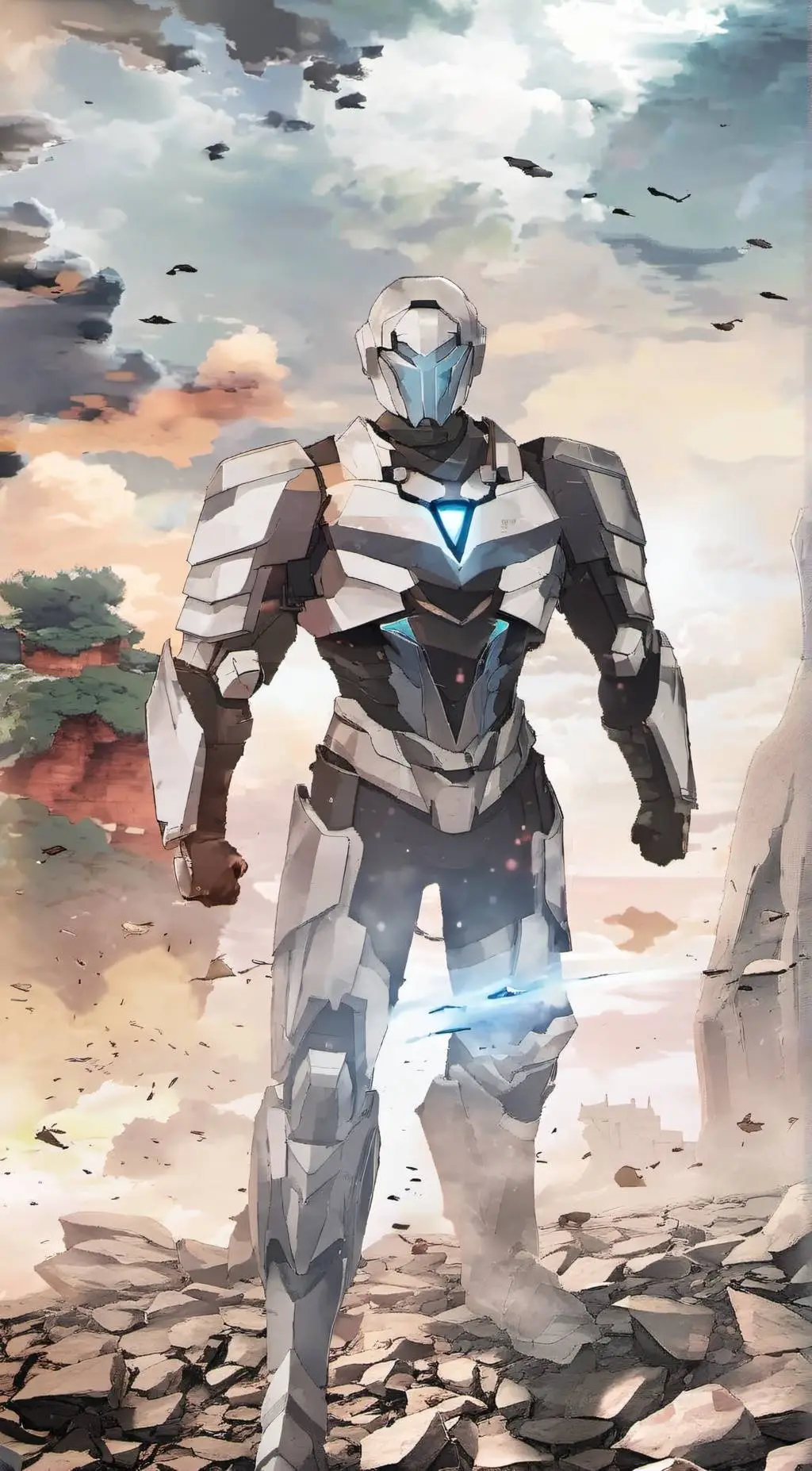 ai character: Titan TVman  background