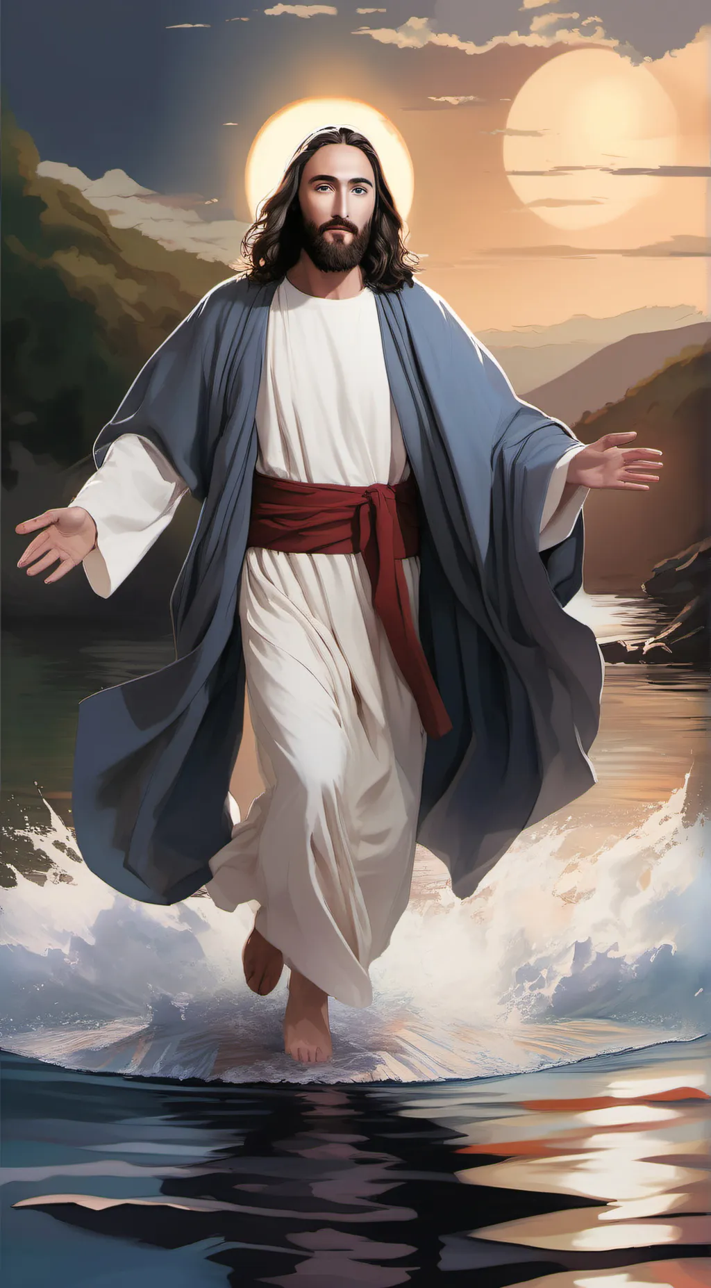 ai character: Jesus Christ background