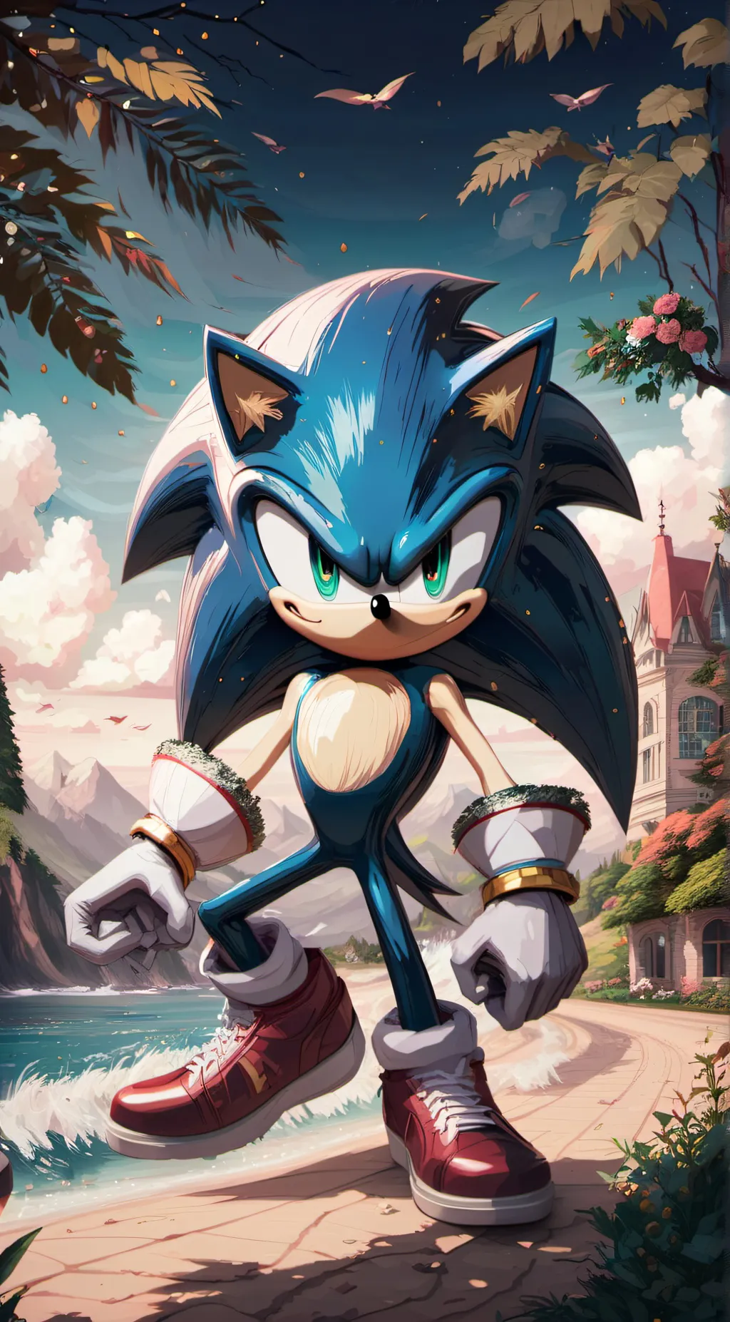 ai character: Sonic but gay background