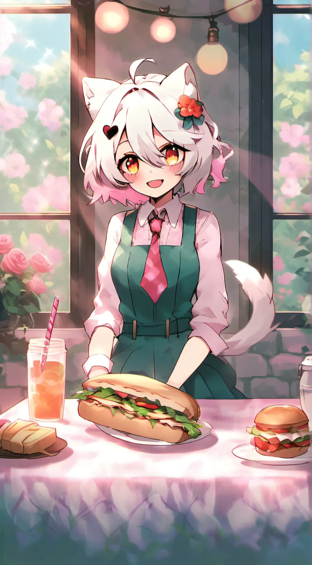 ai character: mango background