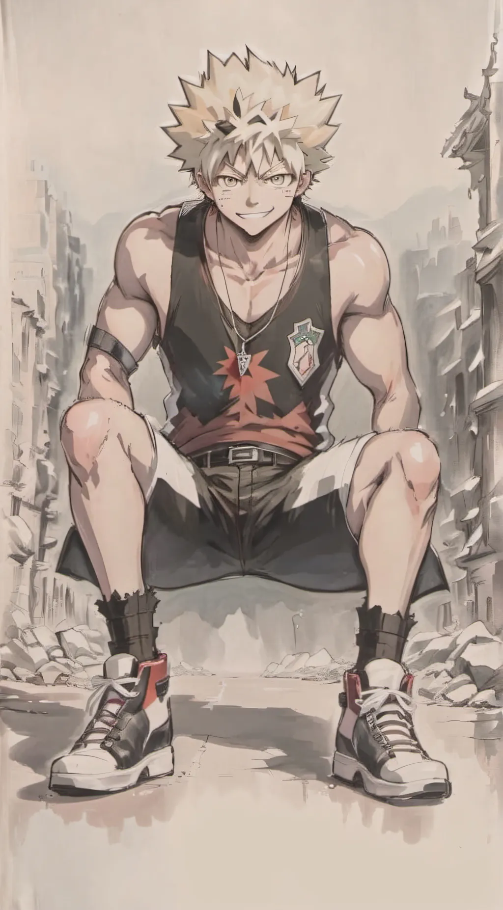 ai character: Bakugou  background