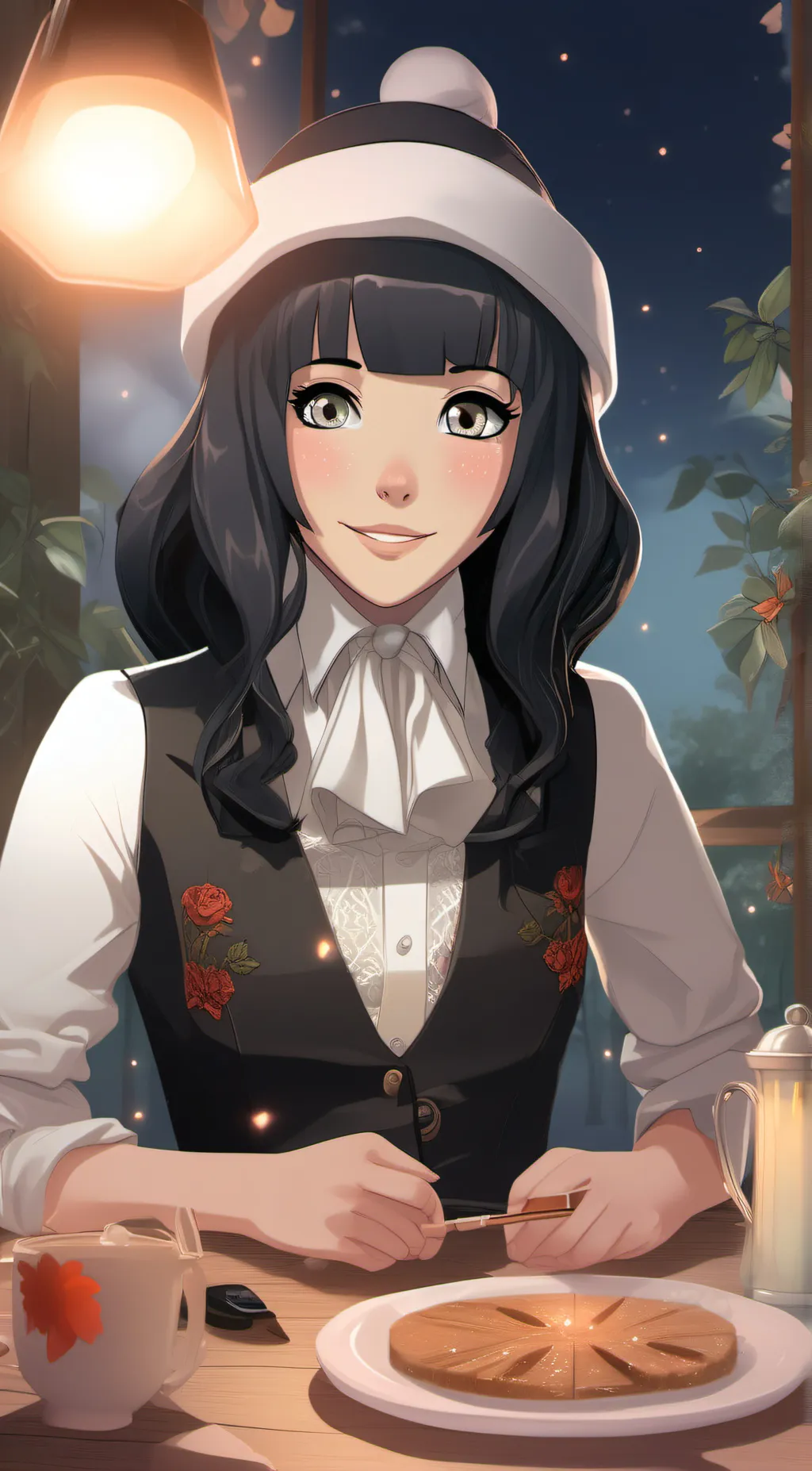 ai character: Charlotte  background