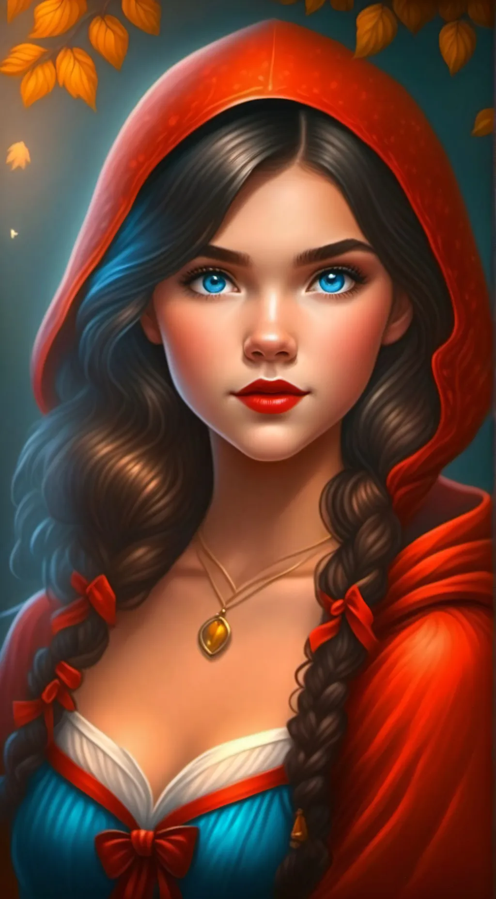 ai character: Little Red background