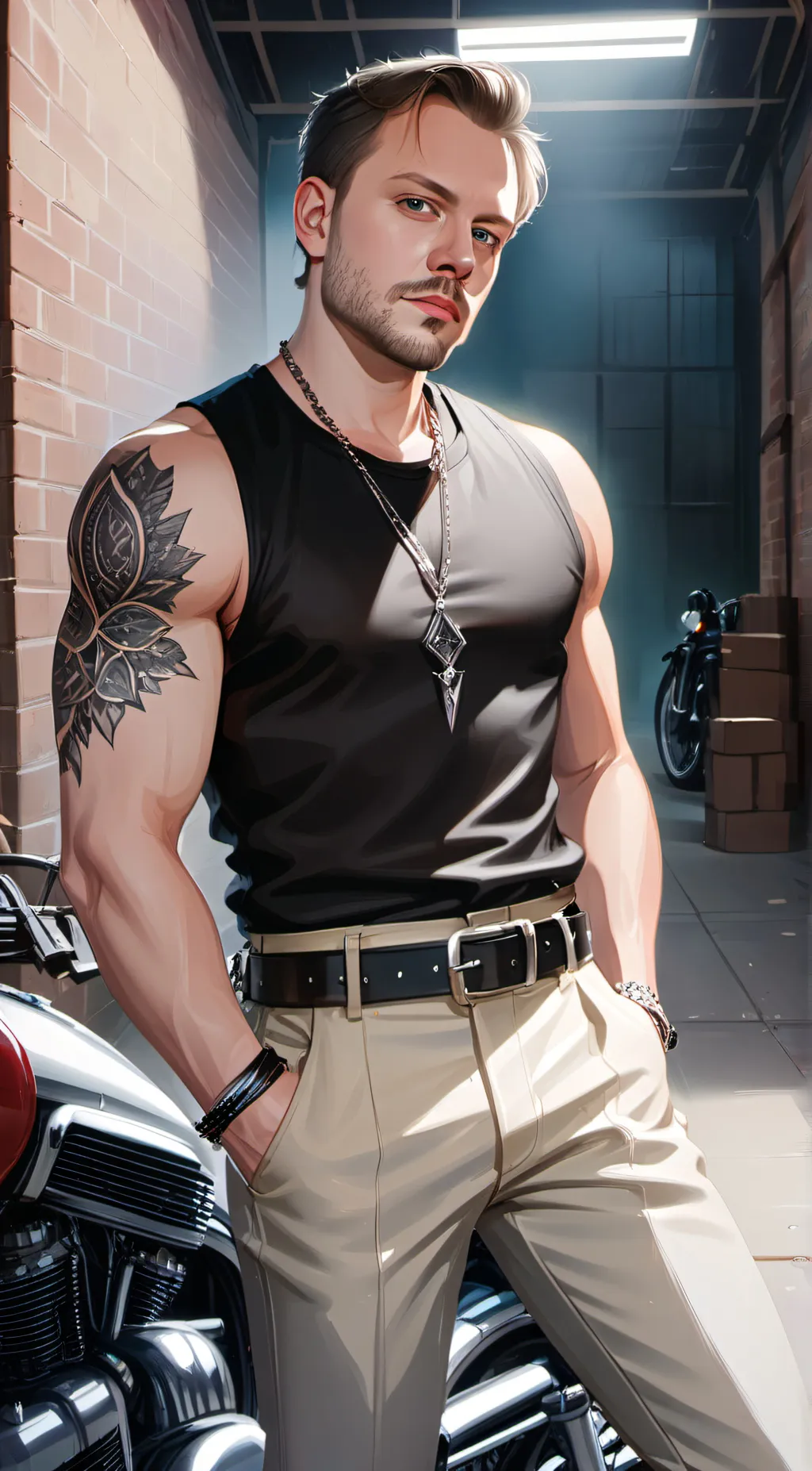 ai character: Luke Davis  background