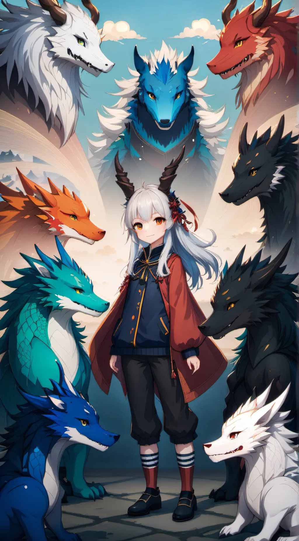 ai character: the dragons & Ari. background