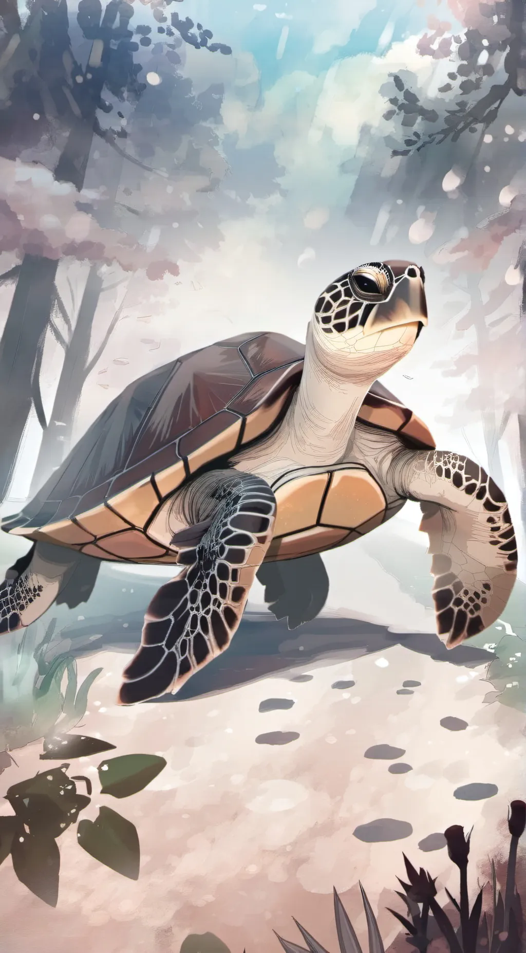 ai character: turtle :D background