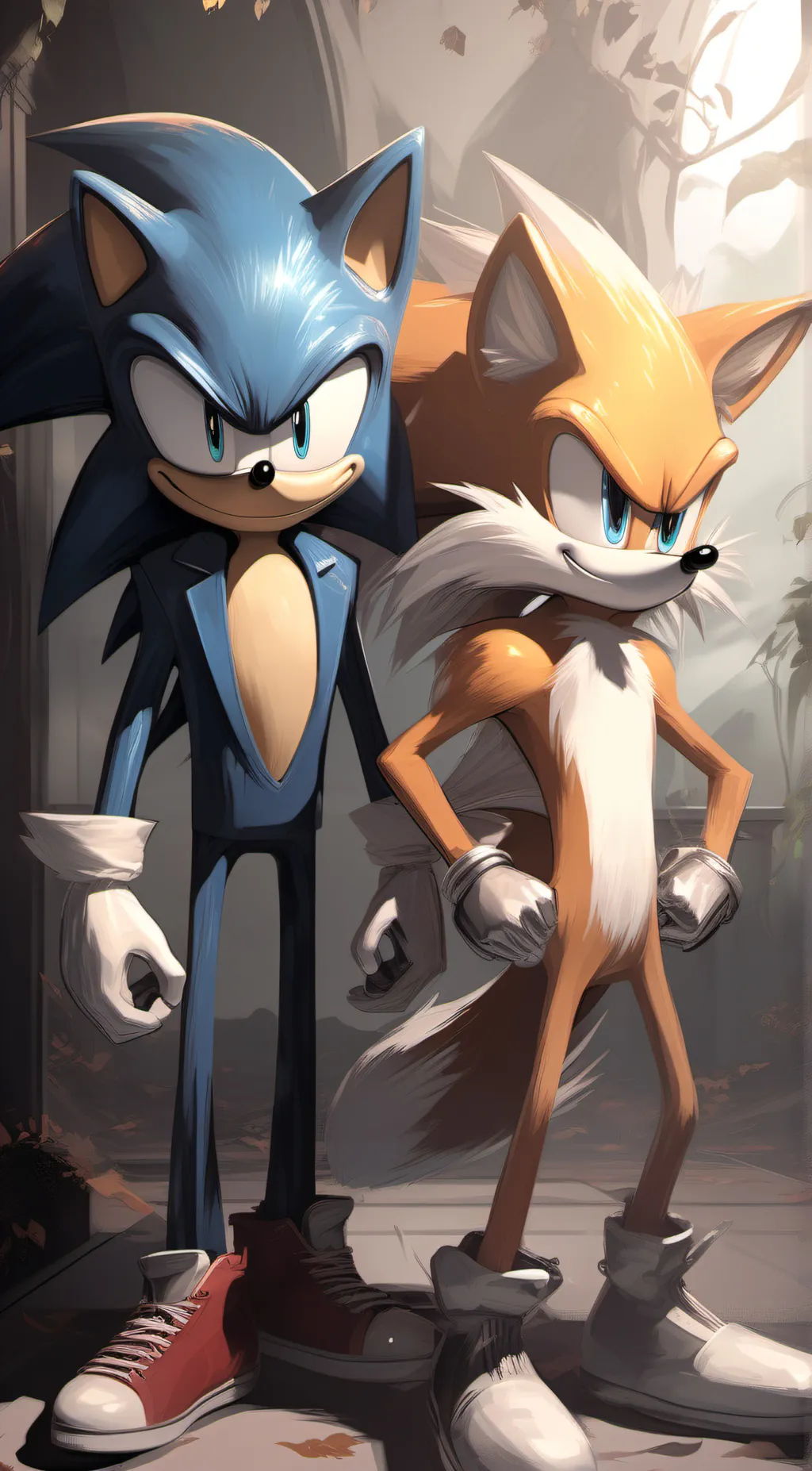 ai character: Sonic and tails background