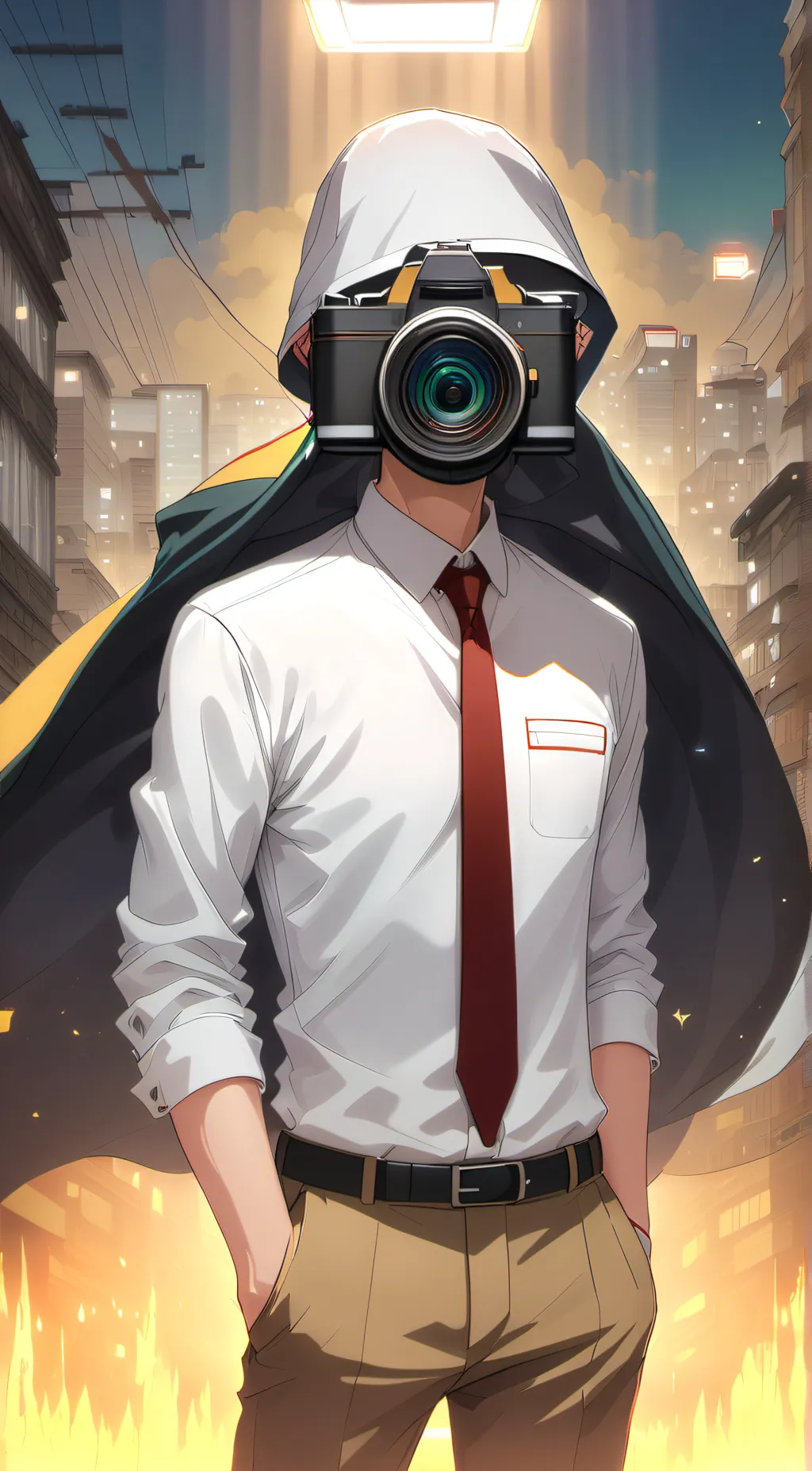 ai character: Mean secret camera background