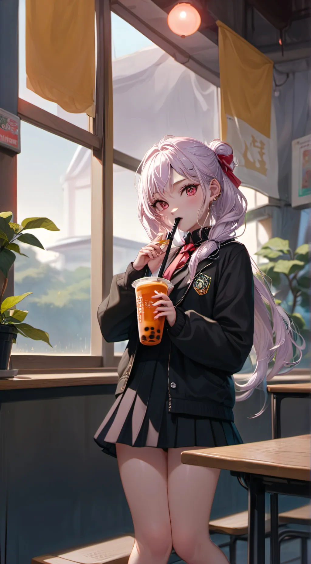 ai character: Sakura background