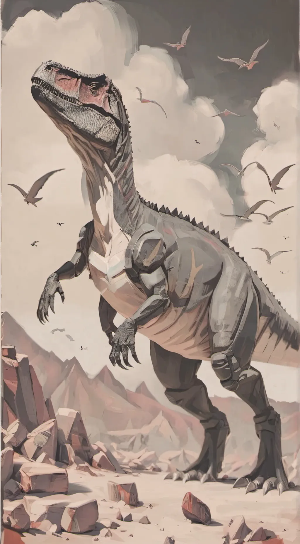 ai character: Rexy background