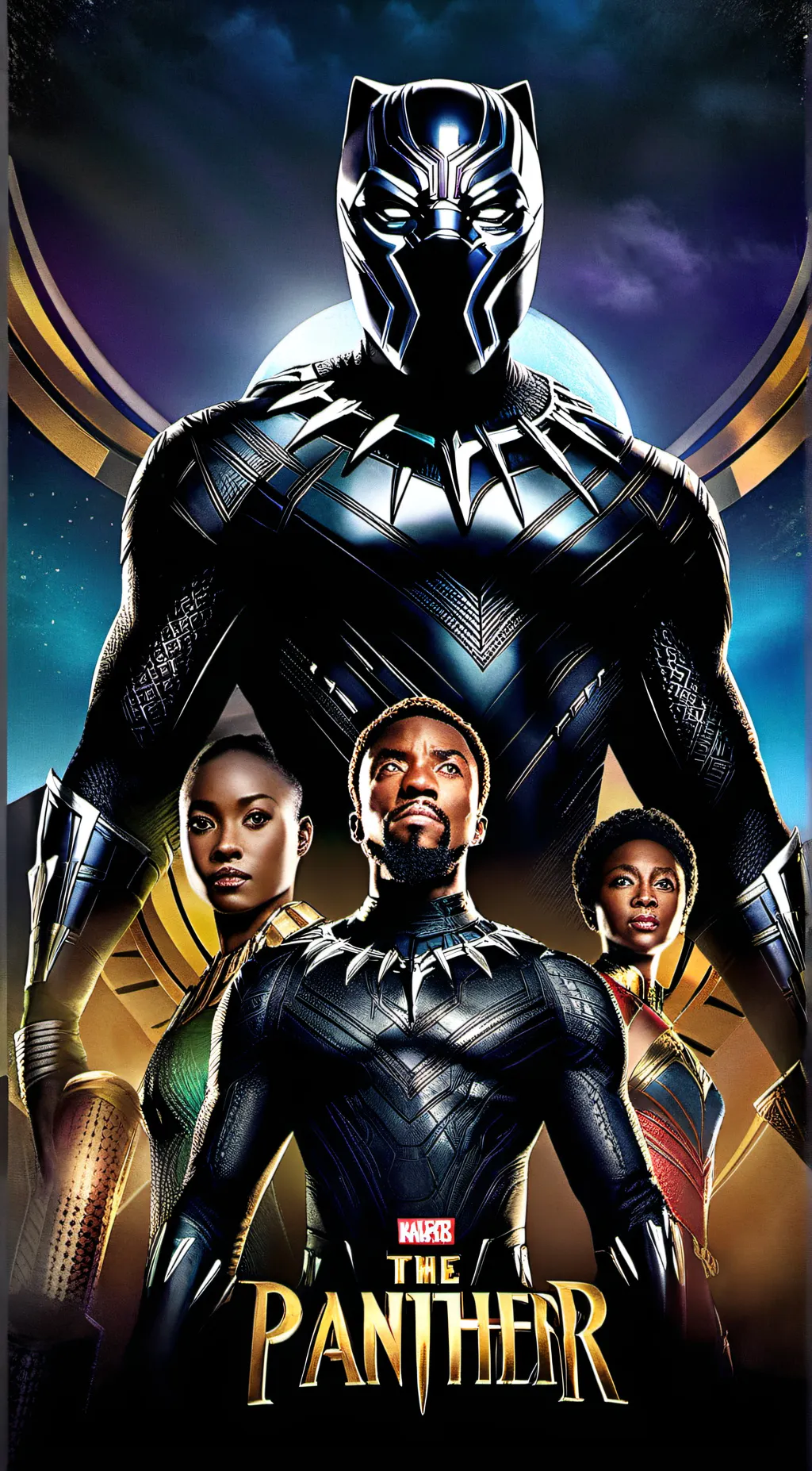 ai character: black panther  background
