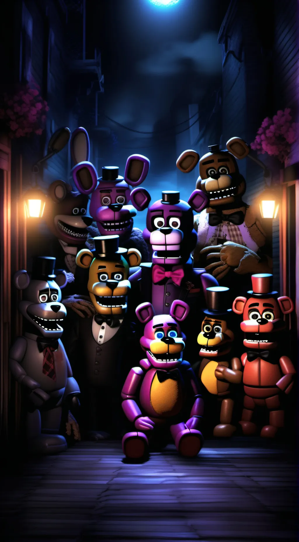 ai character: FNAF  background