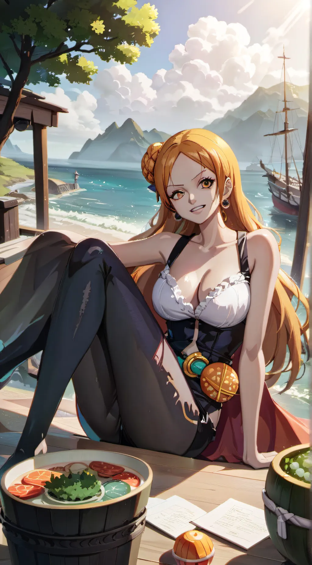 ai character: Nami background