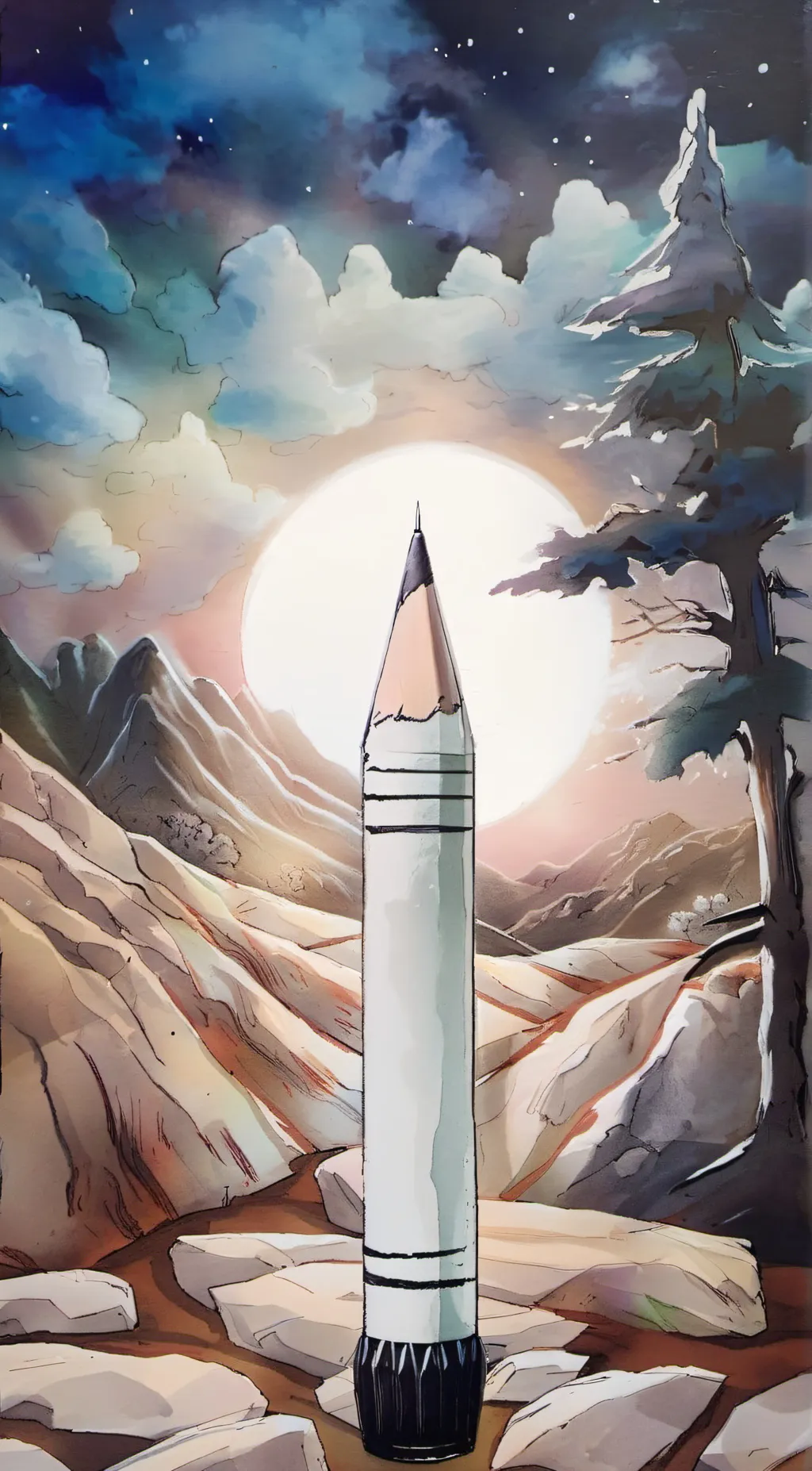 ai character: pencil background
