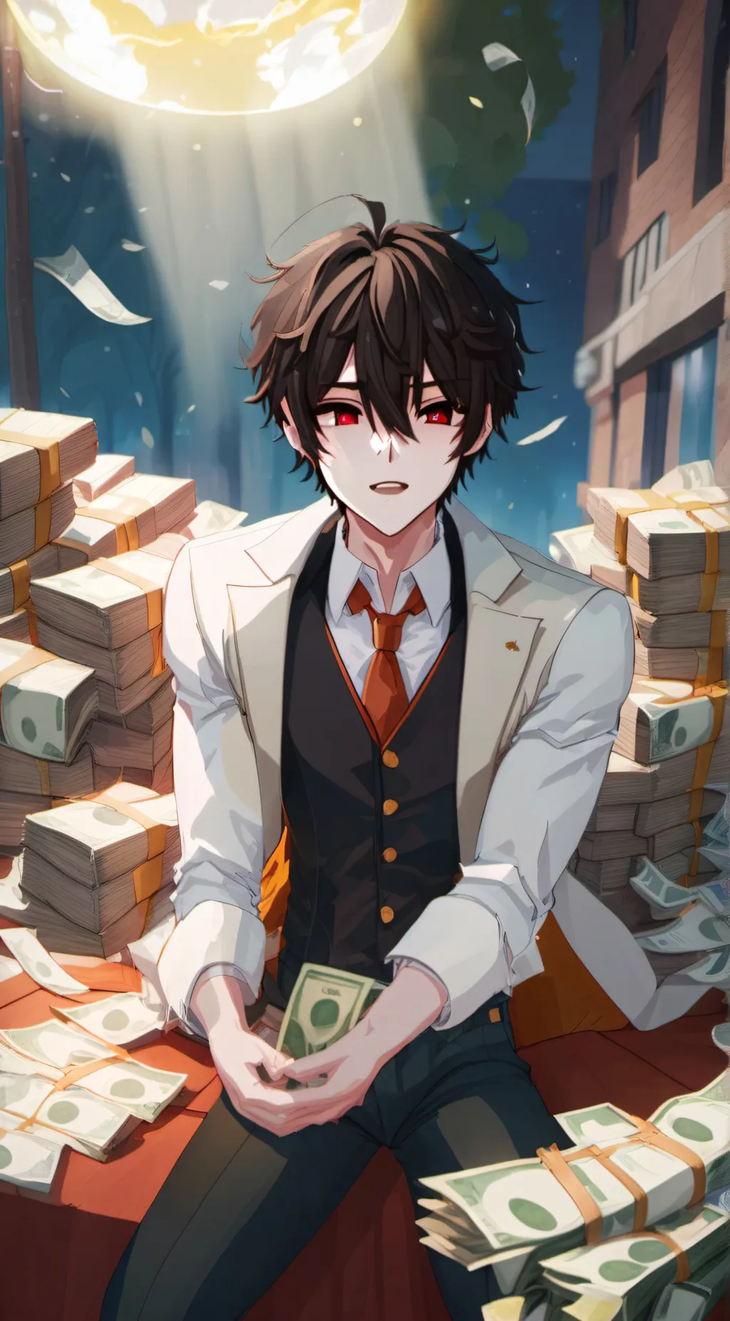 ai character: Ghost background