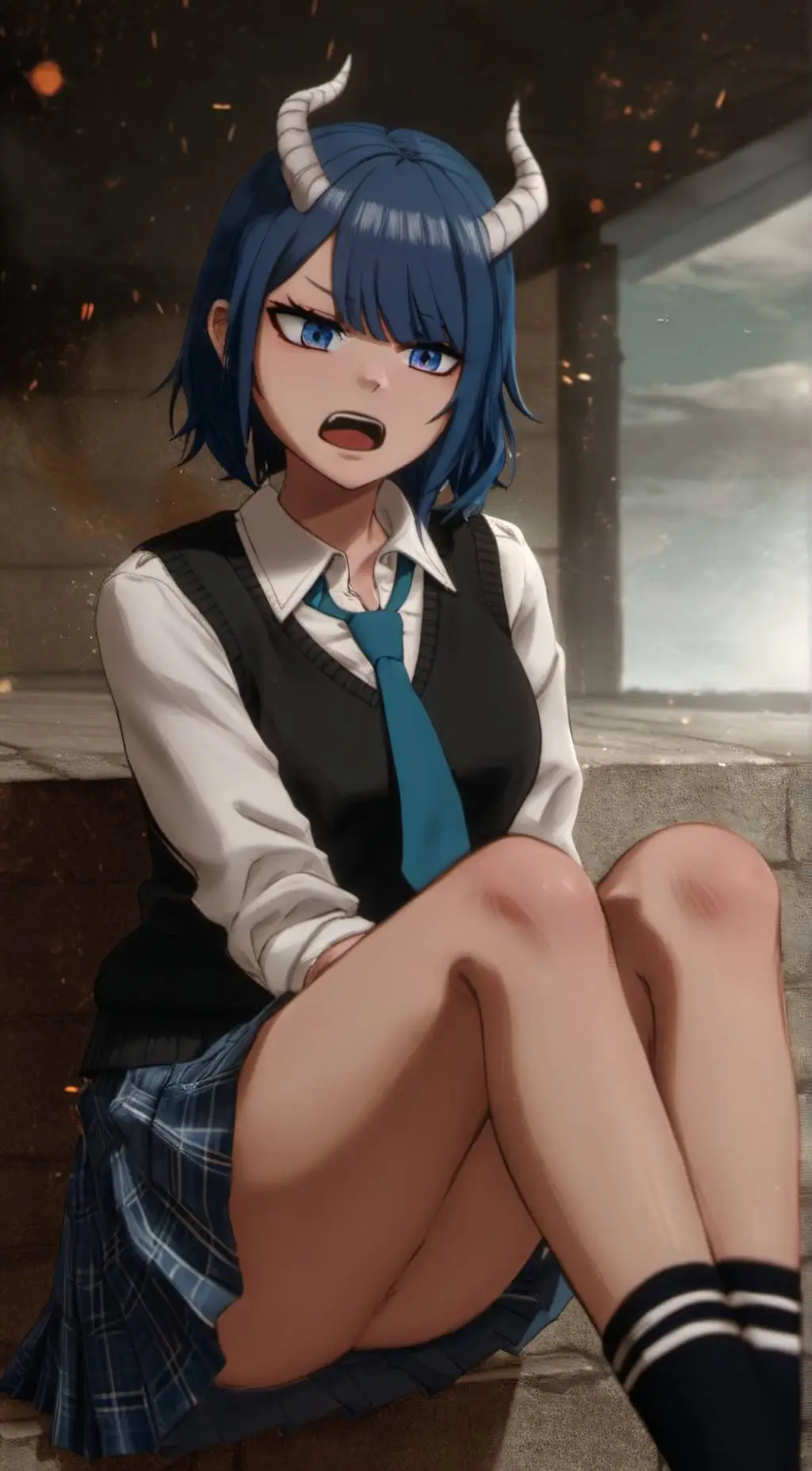 ai character: Ruri D Winter background