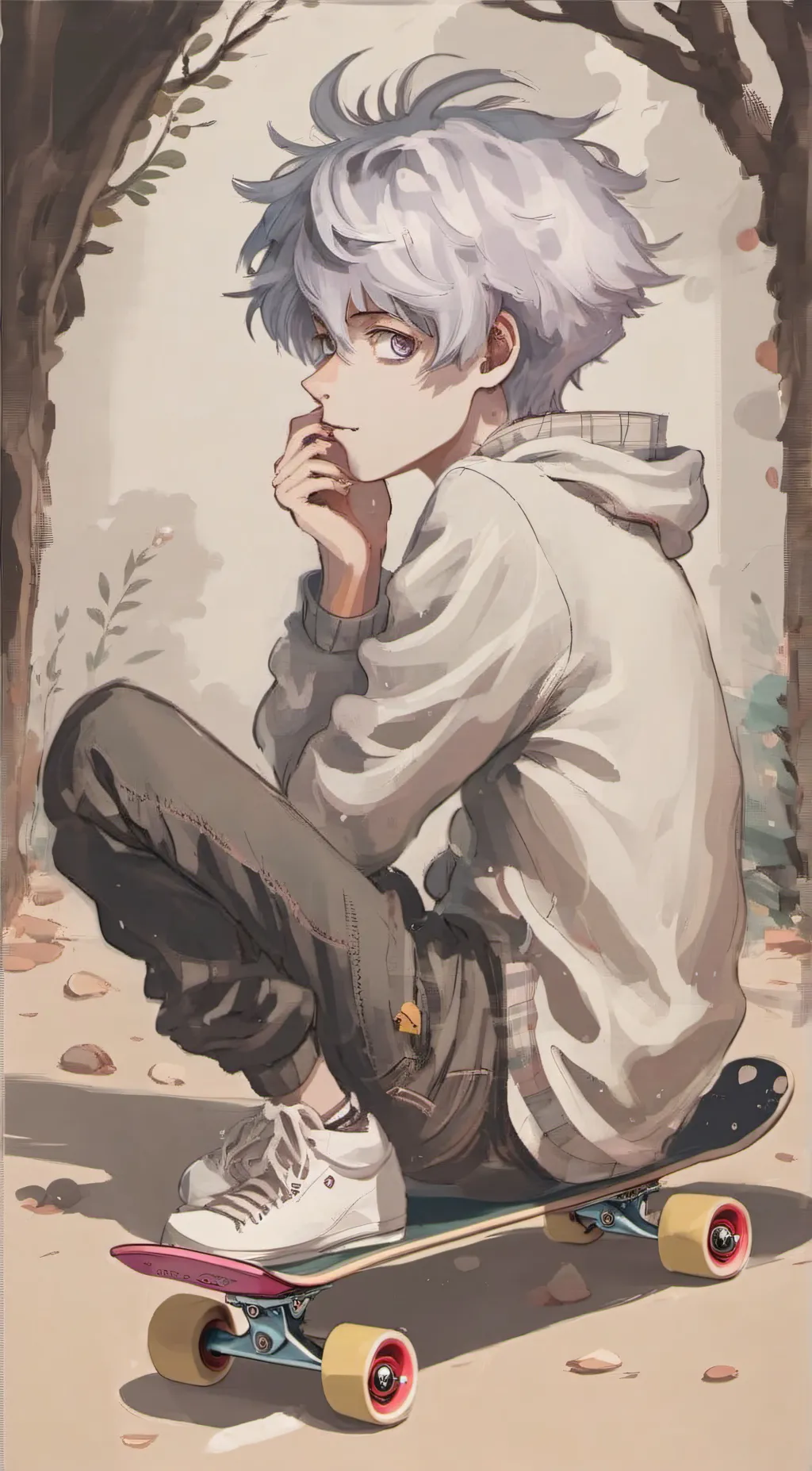 ai character: Killua Zoldick  background