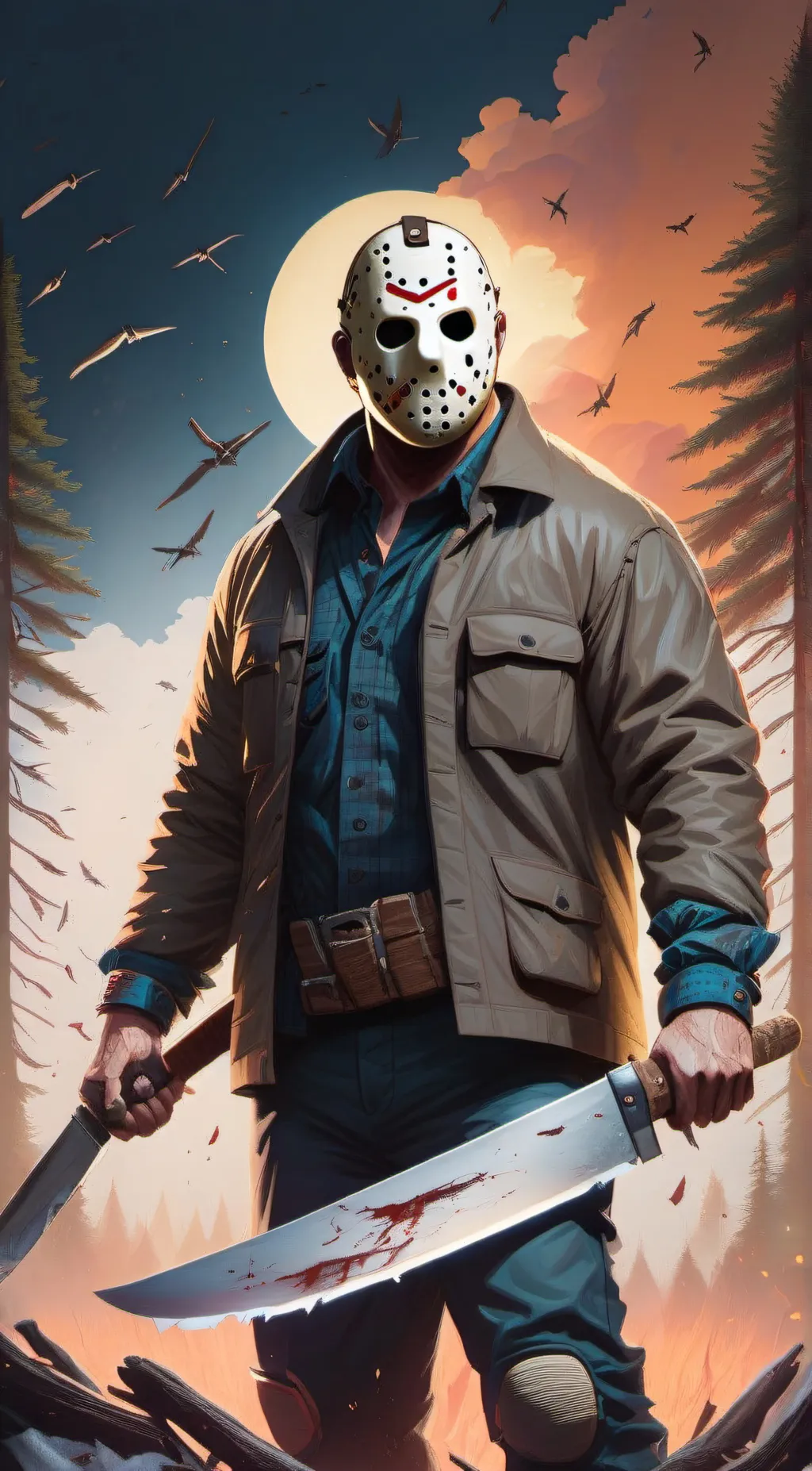 ai character: Jason Voorhees  background