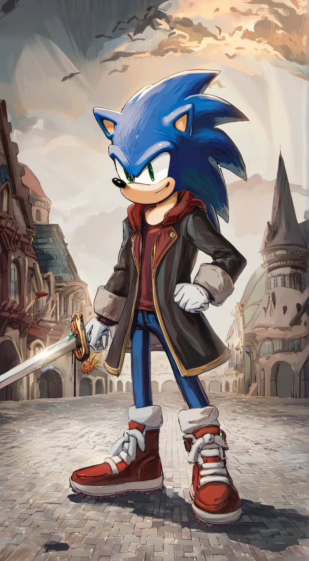 ai character: Sonic(My AU) background