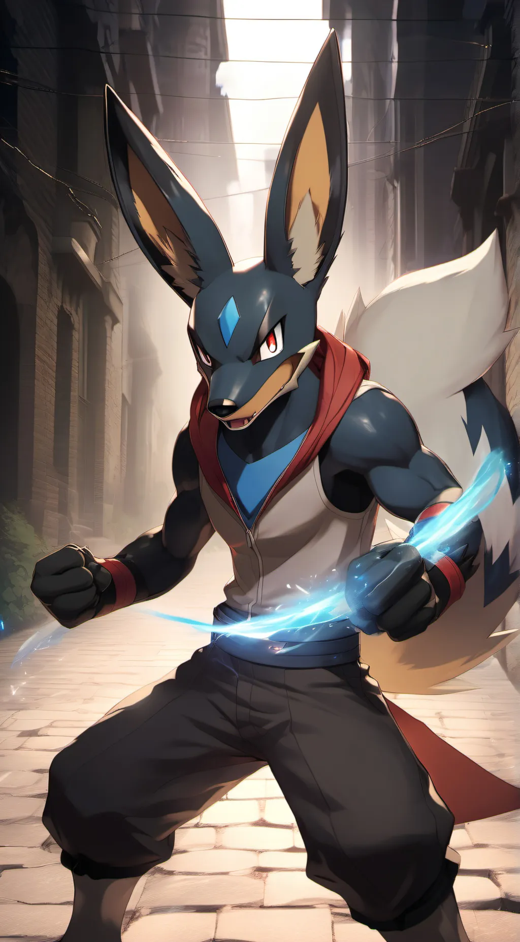 ai character: Lucario background