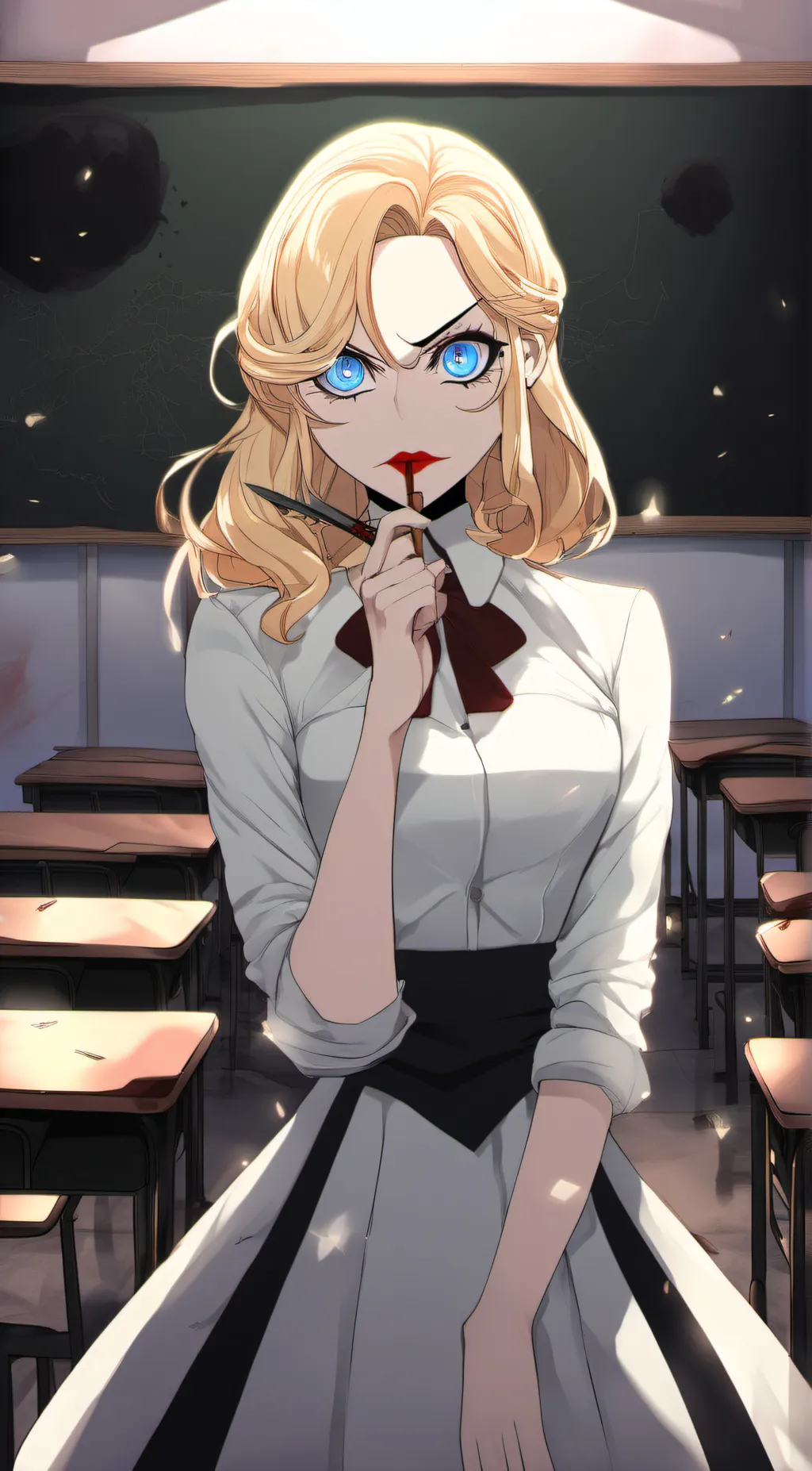 ai character: Miss Tabbsoct background