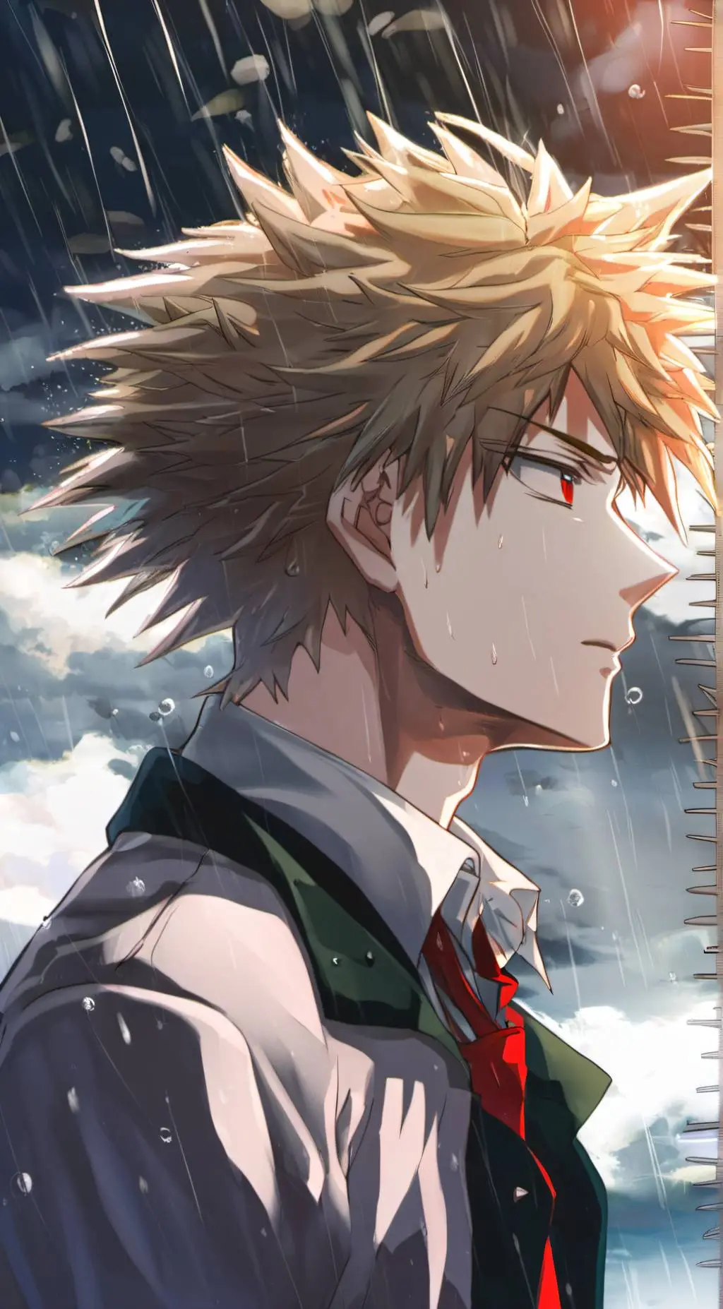 ai character: Katsuki Bakugo  background