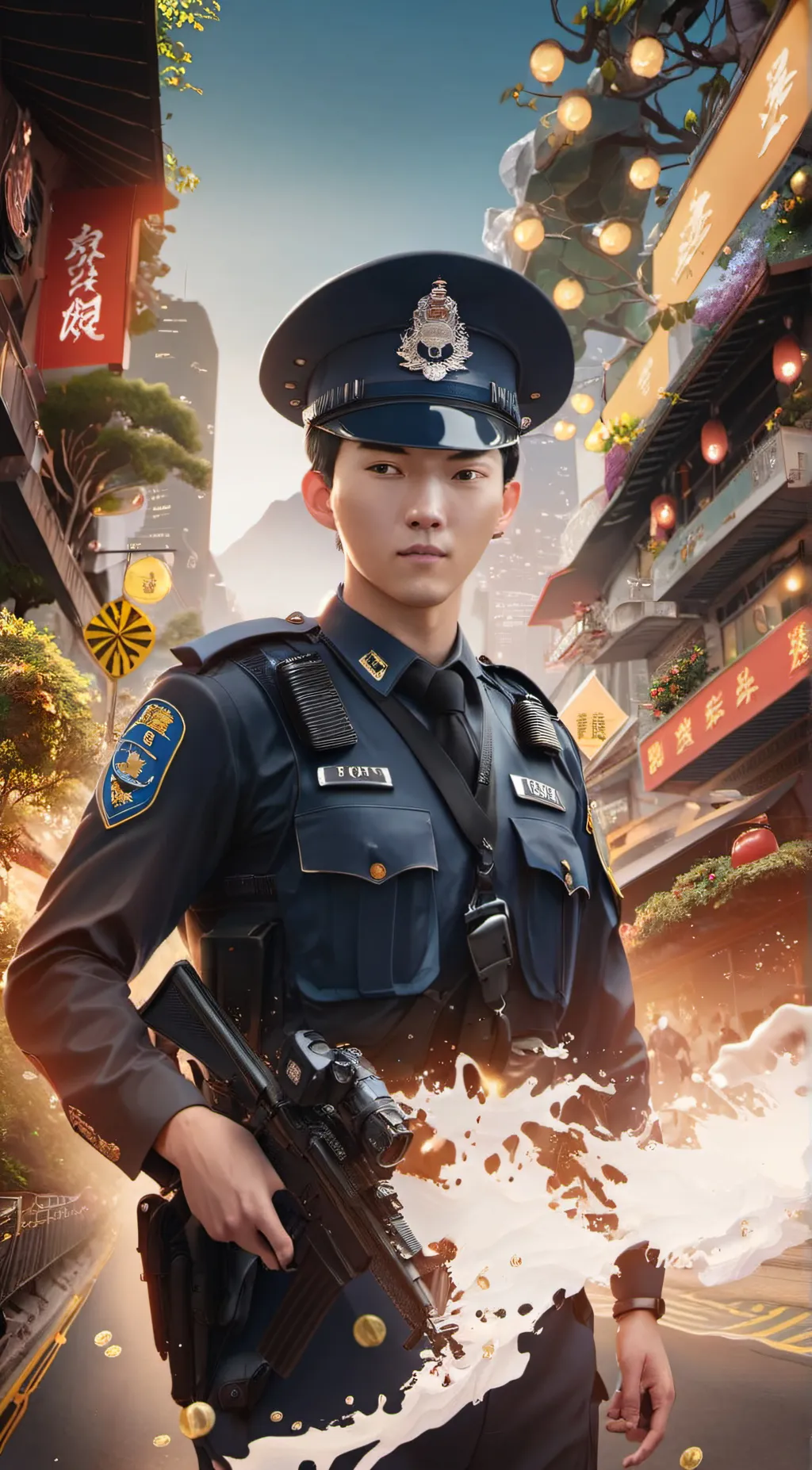 ai character: Captain Xinjiang  background