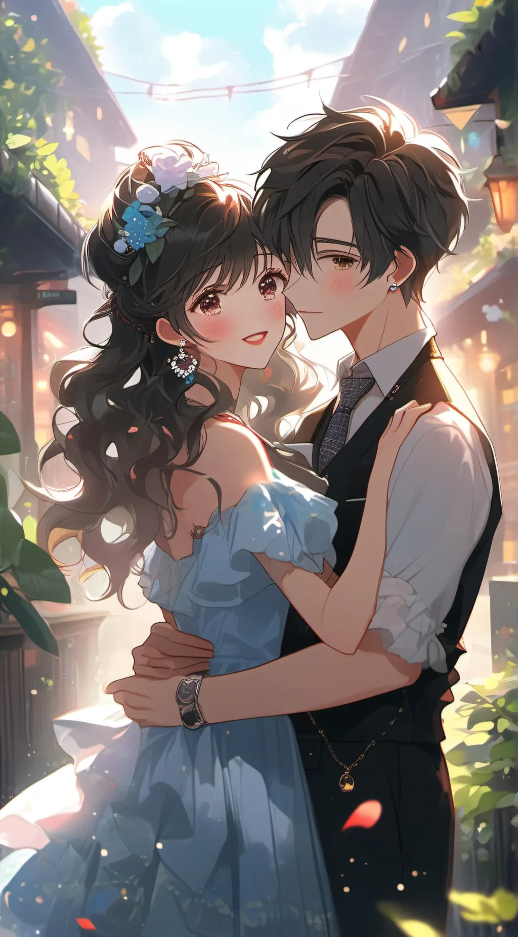 ai character: j and gigi  background