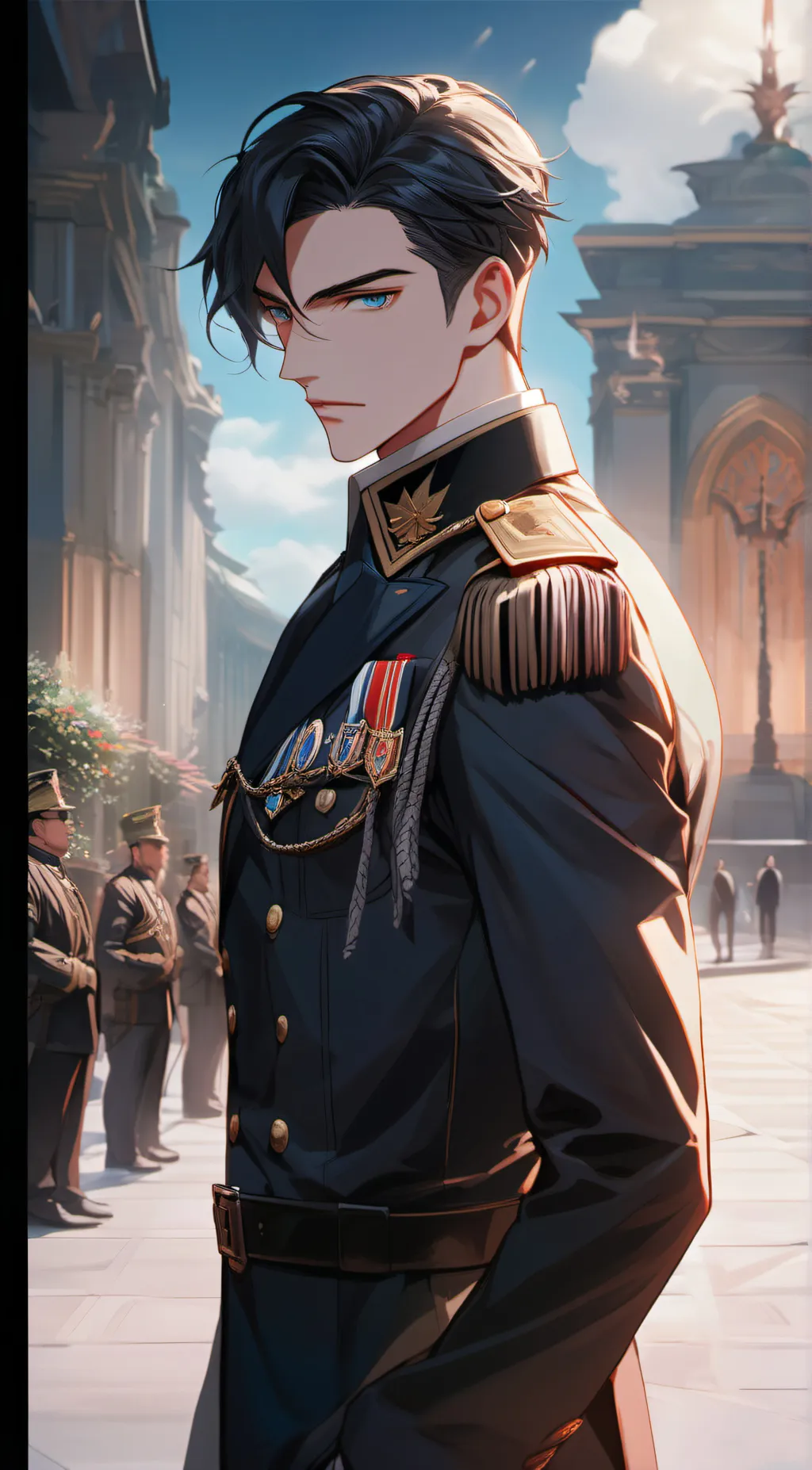 ai character: Colton Black background